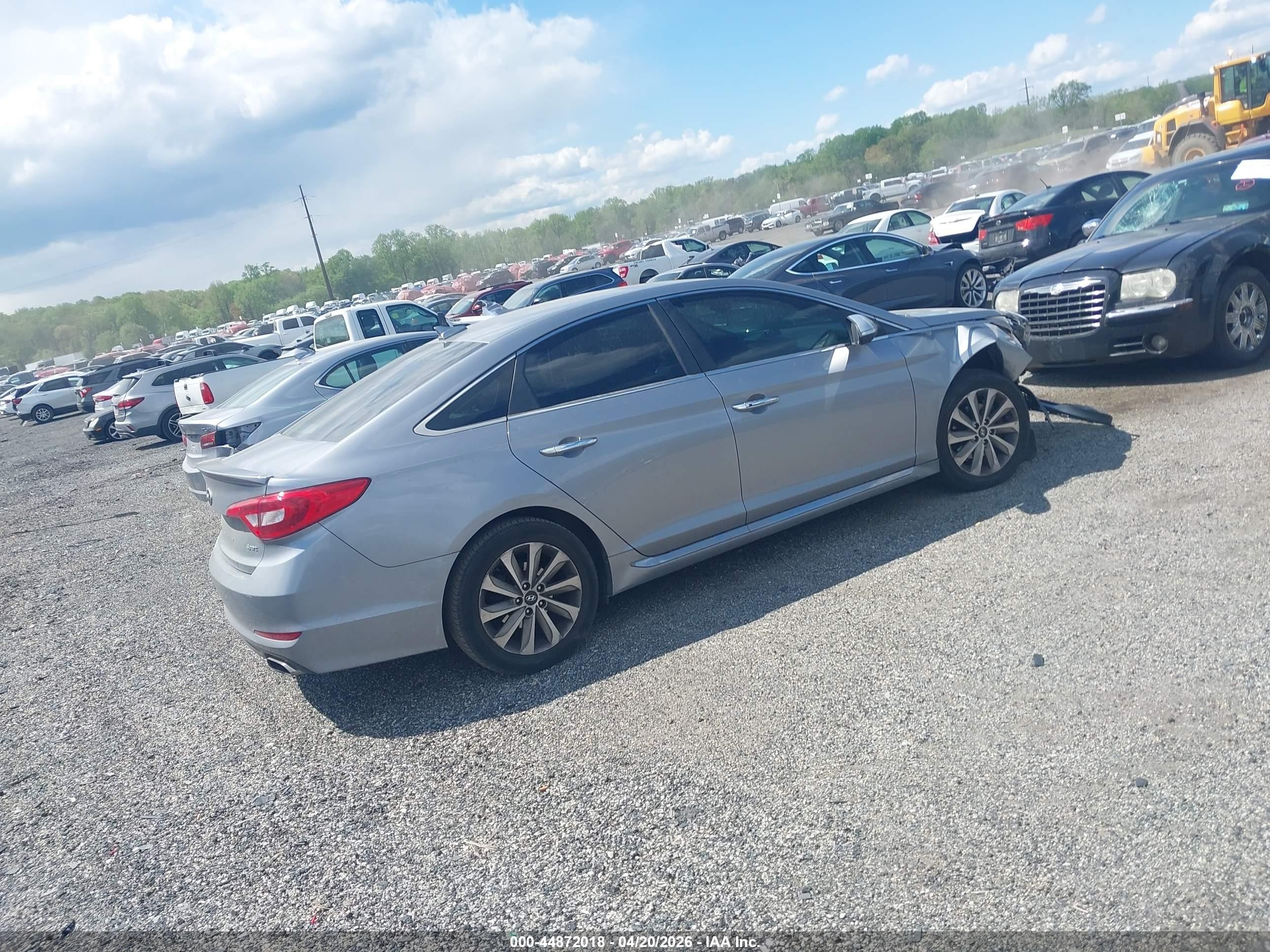 2017 Hyundai Sonata Sport Silver vin: 5NPE34AFXHH449000