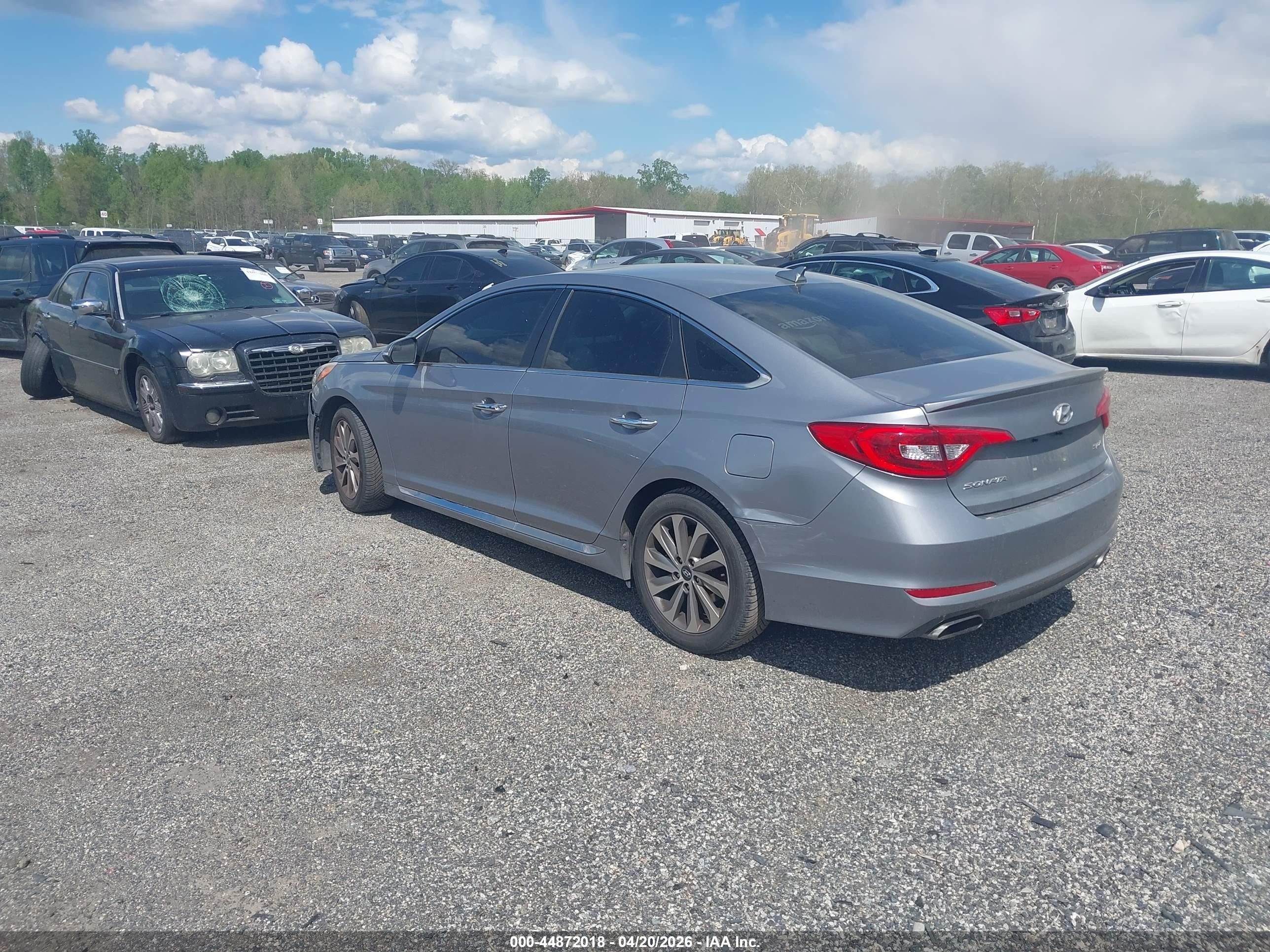 2017 Hyundai Sonata Sport Silver vin: 5NPE34AFXHH449000