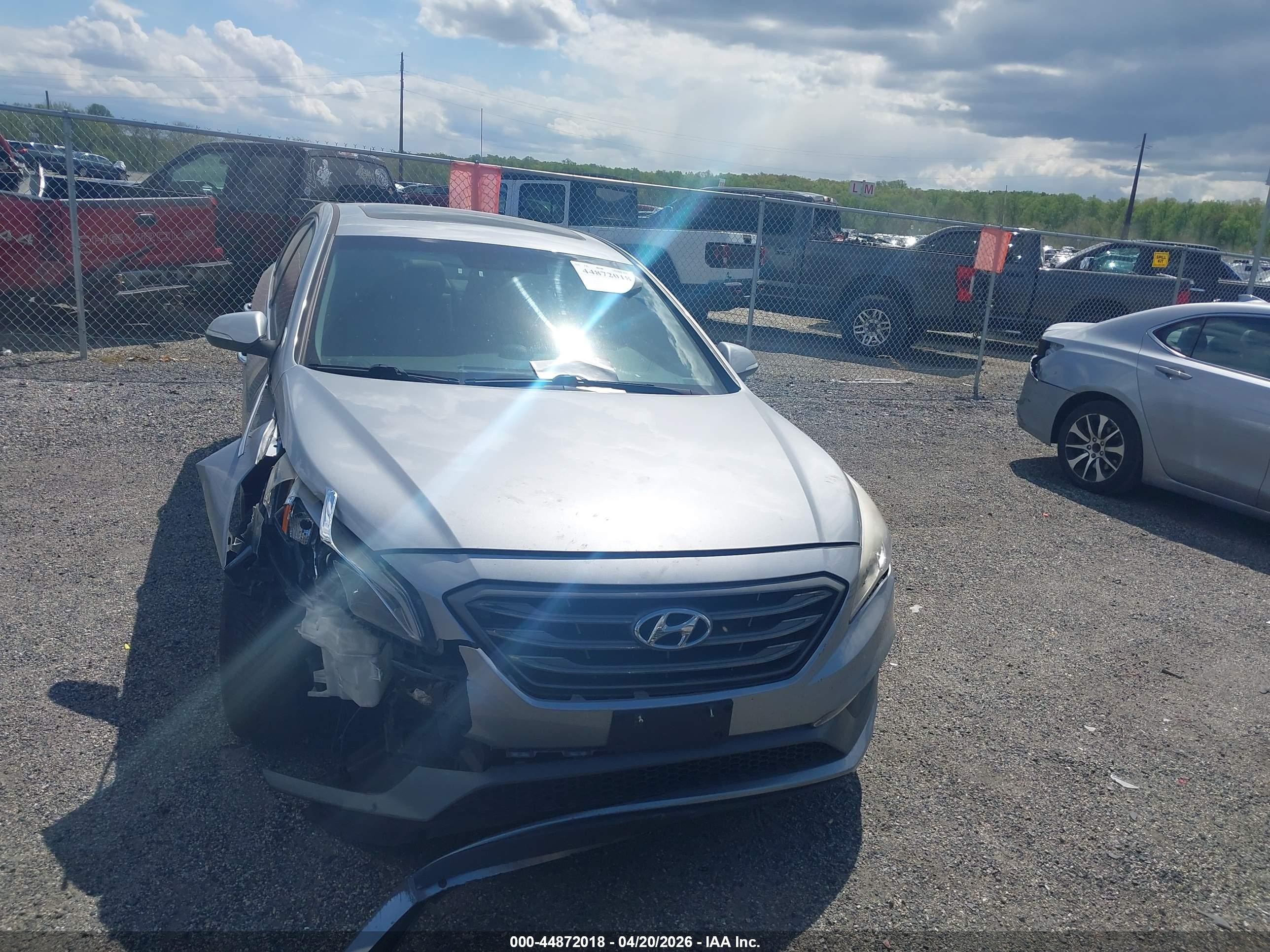 2017 Hyundai Sonata Sport Silver vin: 5NPE34AFXHH449000