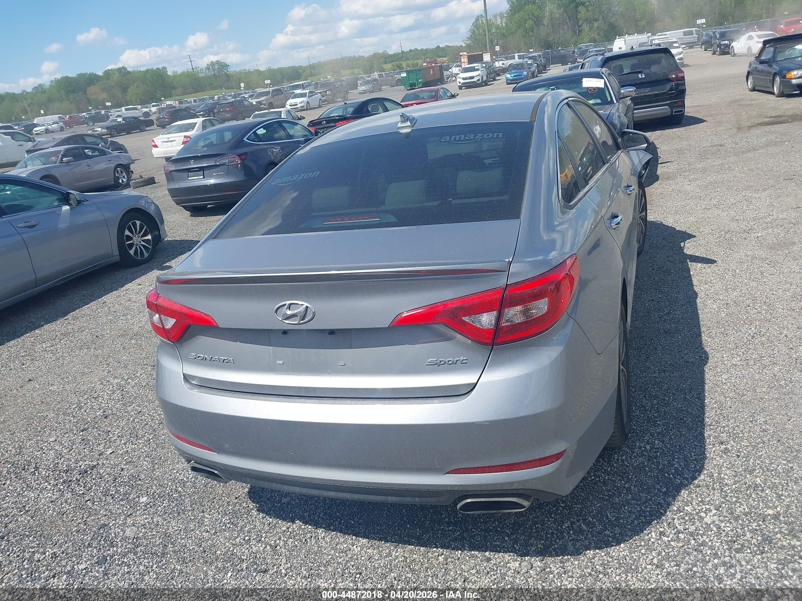 2017 Hyundai Sonata Sport Silver vin: 5NPE34AFXHH449000