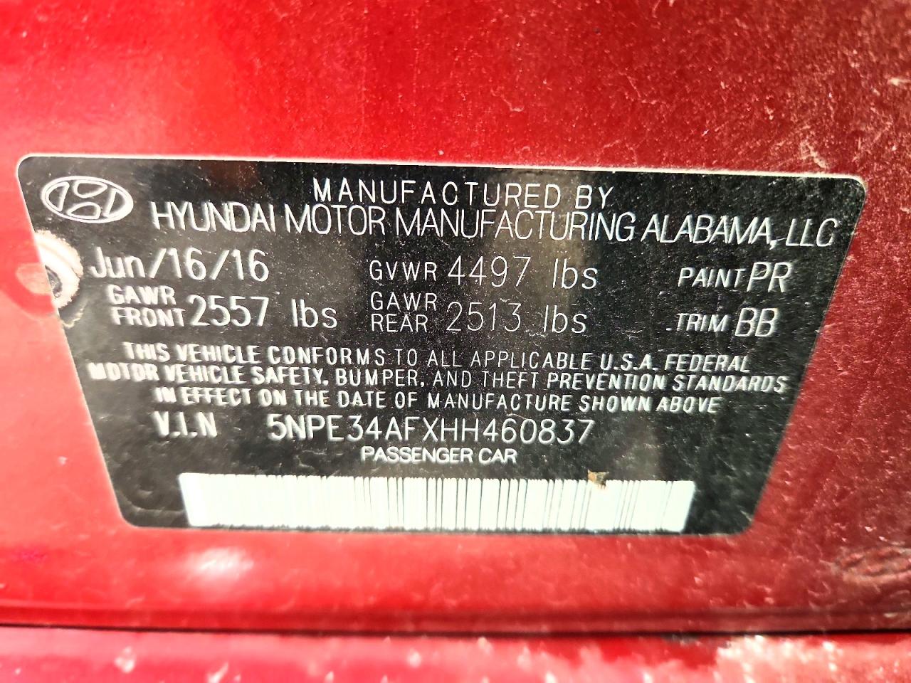 2017 Hyundai Sonata Sport Красный vin: 5NPE34AFXHH460837