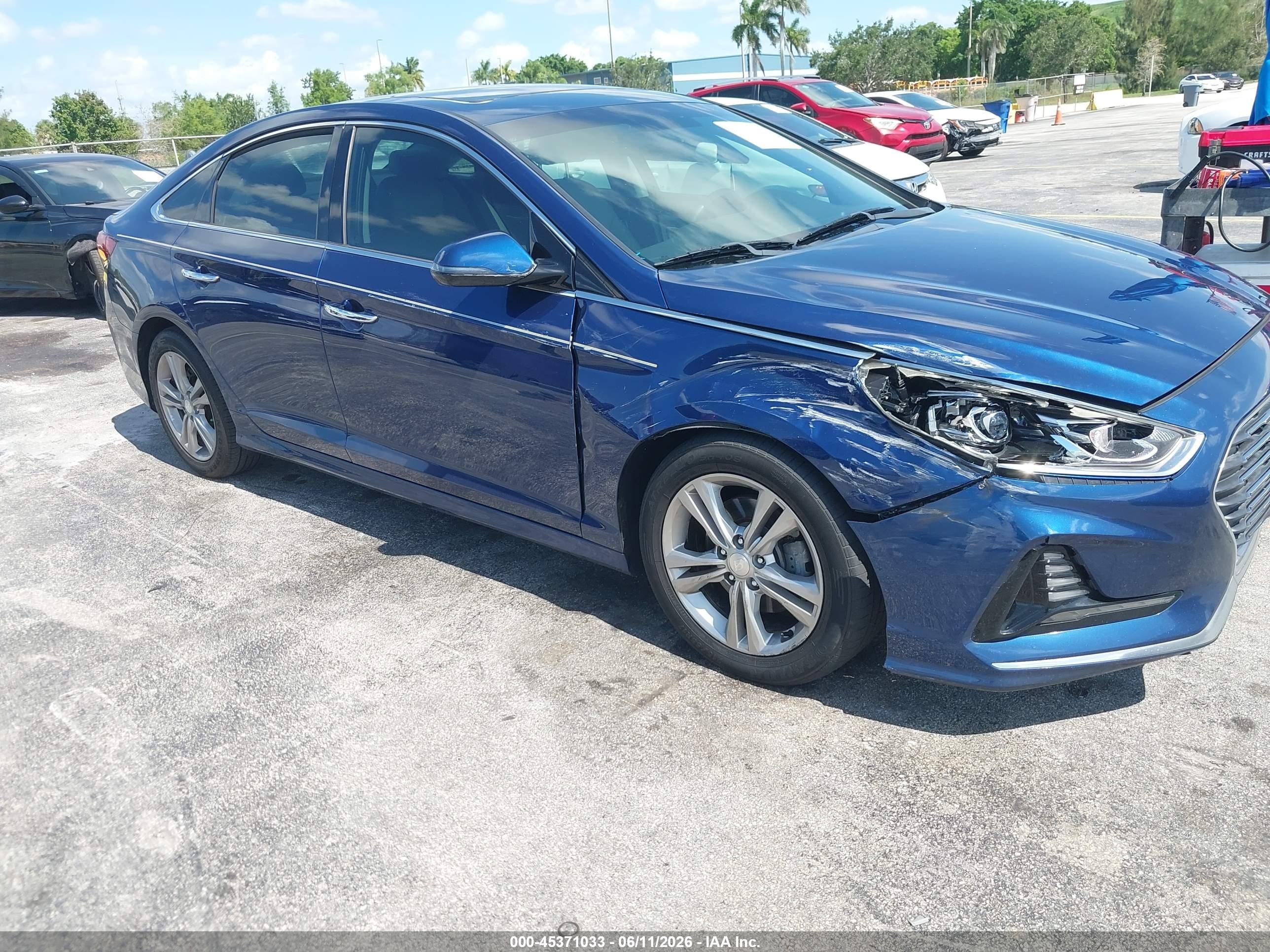2018 Hyundai Sonata Limited Blue vin: 5NPE34AFXJH647940