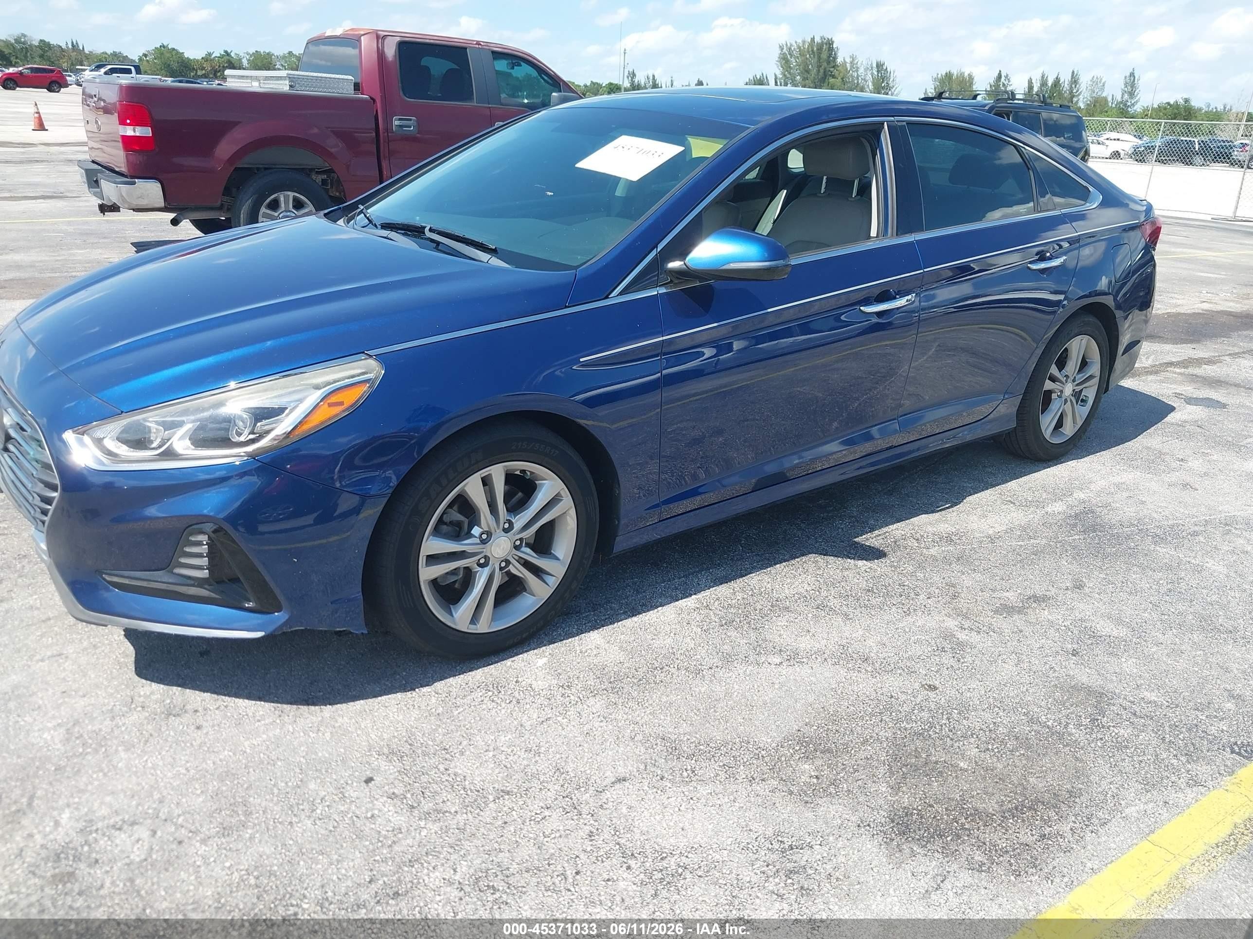 2018 Hyundai Sonata Limited Blue vin: 5NPE34AFXJH647940