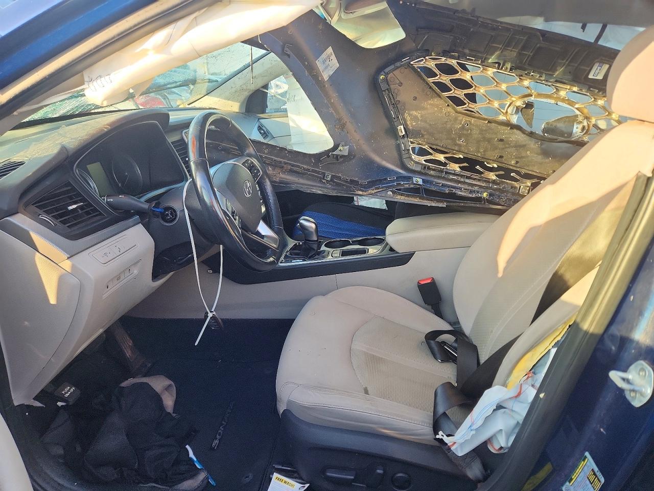 2018 Hyundai Sonata Sel+ Blue vin: 5NPE34AFXJH726413