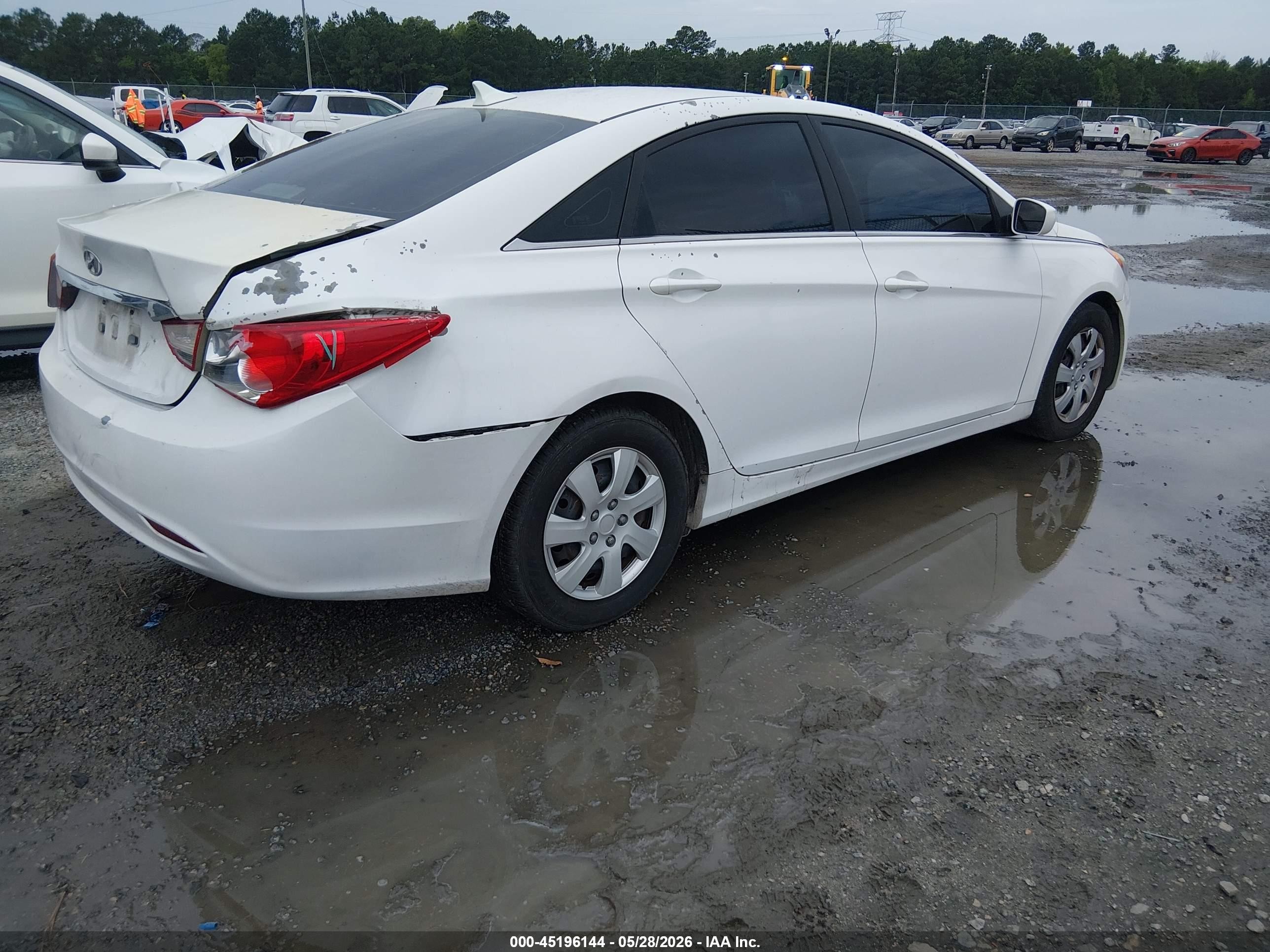 2011 Hyundai Sonata Gls White vin: 5NPEB4AC0BH095780