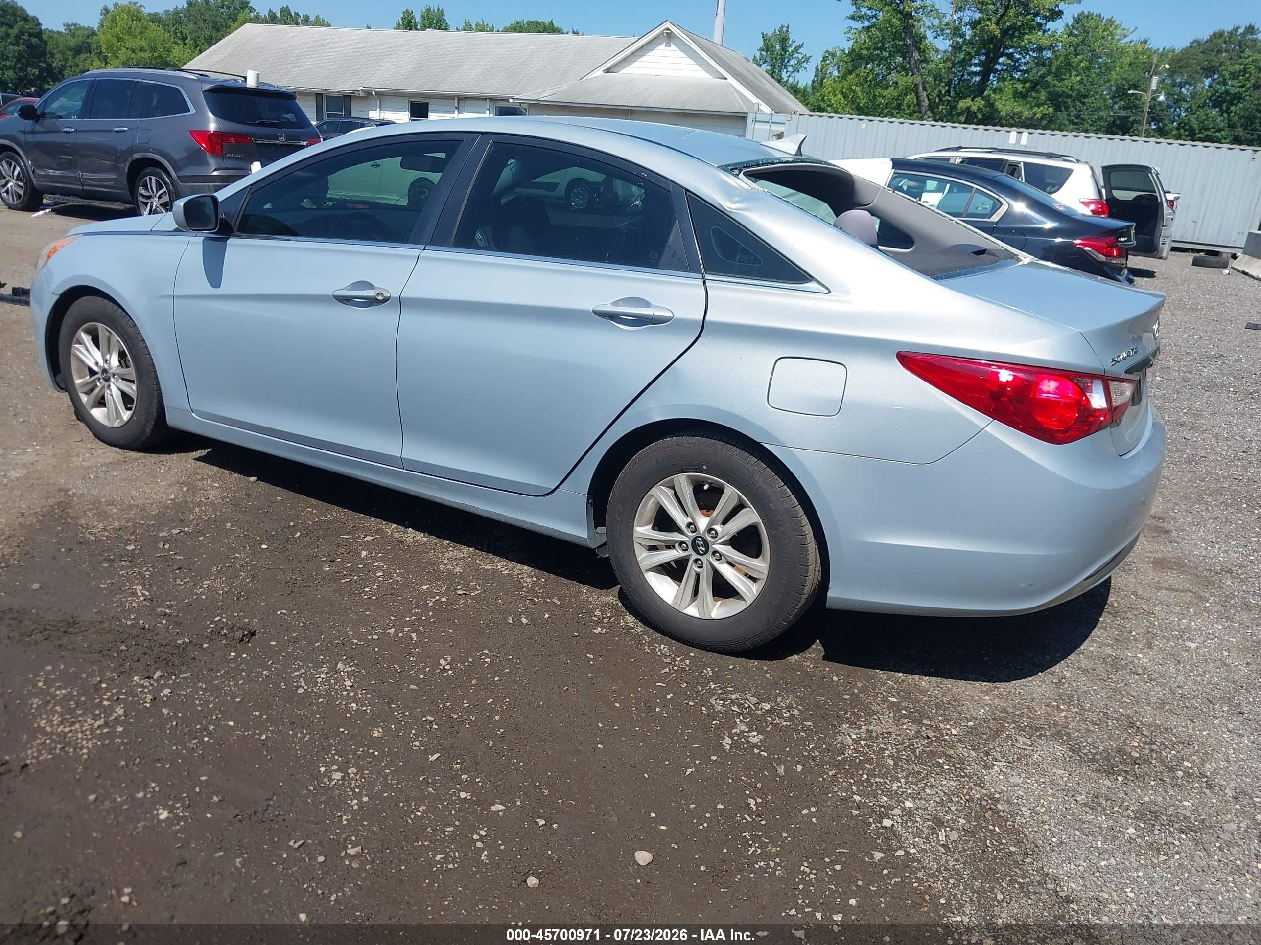 2011 Hyundai Sonata Gls Light Blue vin: 5NPEB4AC0BH101092