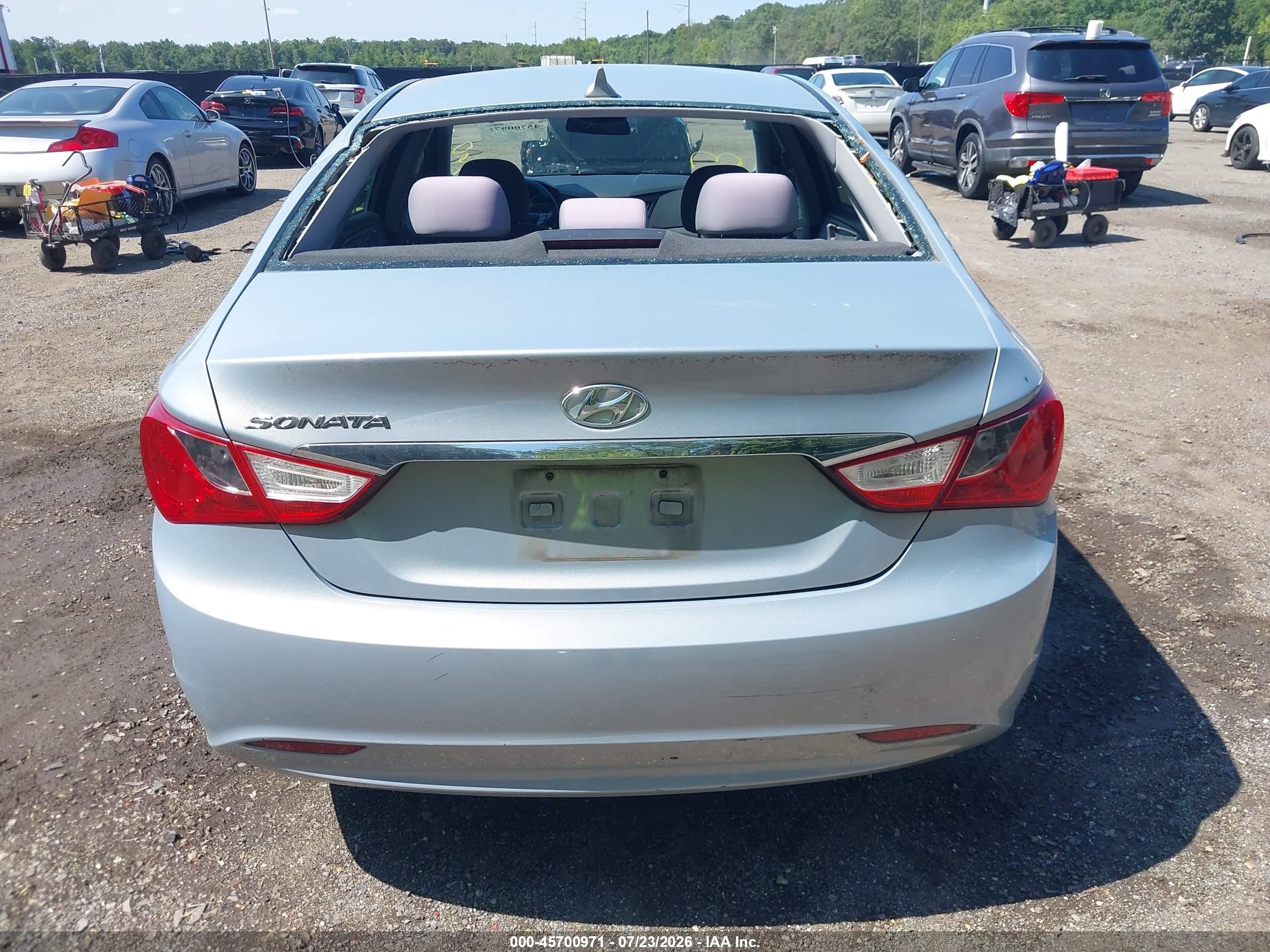 2011 Hyundai Sonata Gls Light Blue vin: 5NPEB4AC0BH101092