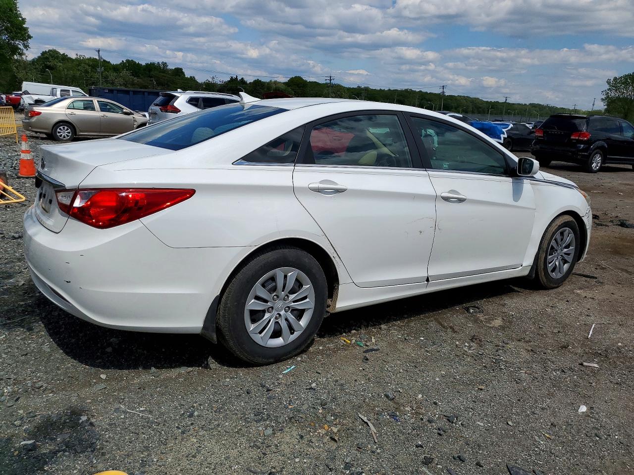 2011 Hyundai Sonata Gls White vin: 5NPEB4AC0BH144315