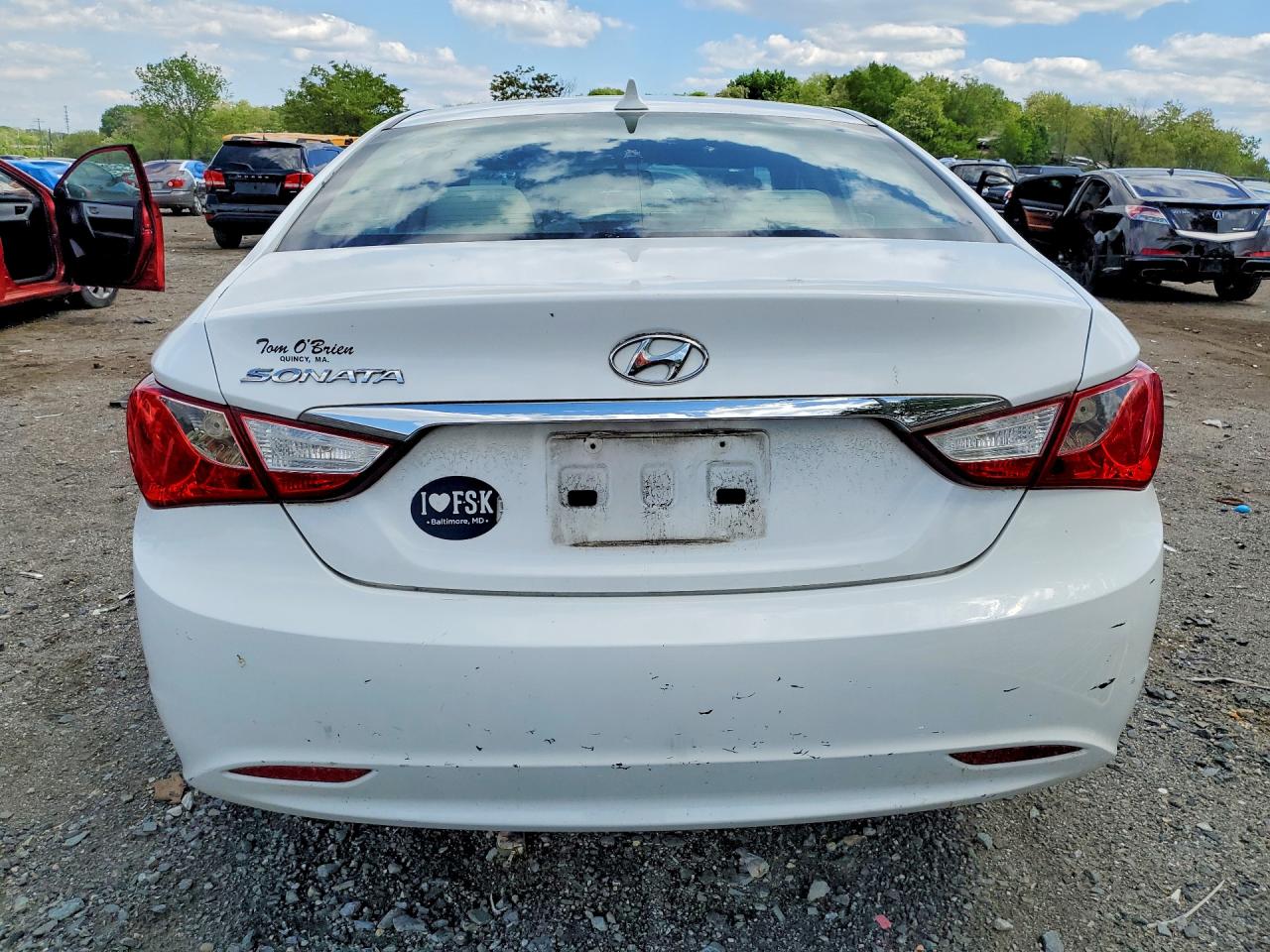 2011 Hyundai Sonata Gls White vin: 5NPEB4AC0BH144315