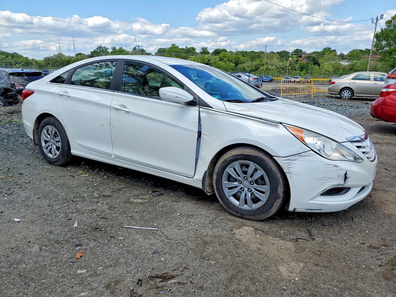 2011 Hyundai Sonata Gls White vin: 5NPEB4AC0BH144315