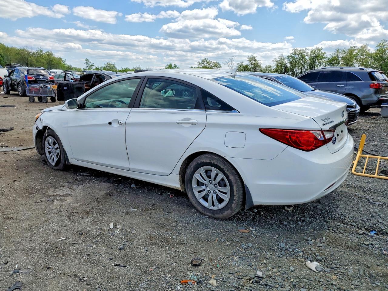 2011 Hyundai Sonata Gls White vin: 5NPEB4AC0BH144315