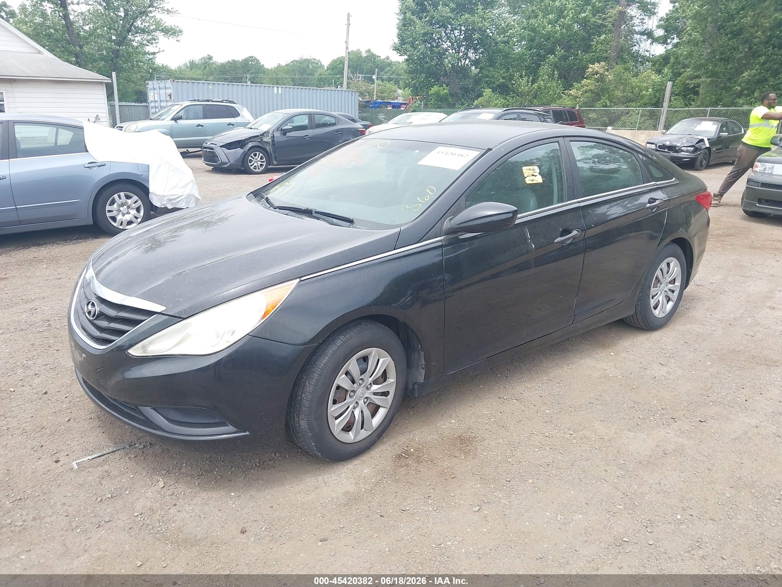 2011 Hyundai Sonata Gls Black vin: 5NPEB4AC0BH168873