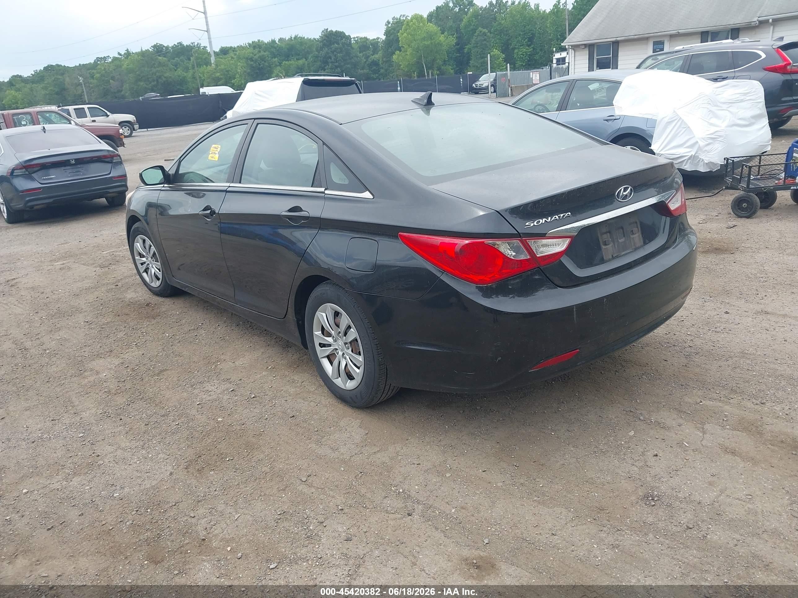 2011 Hyundai Sonata Gls Black vin: 5NPEB4AC0BH168873
