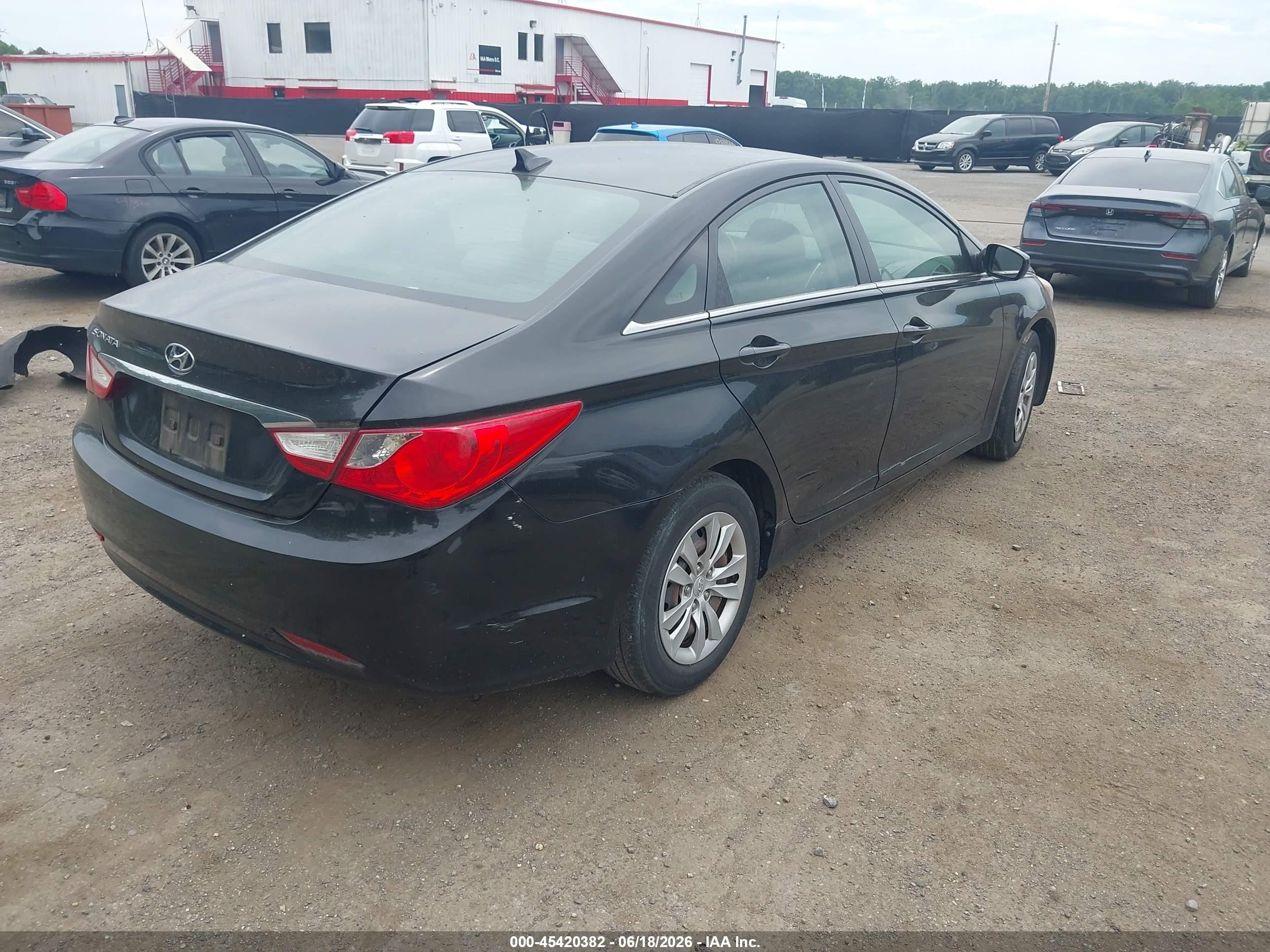 2011 Hyundai Sonata Gls Black vin: 5NPEB4AC0BH168873