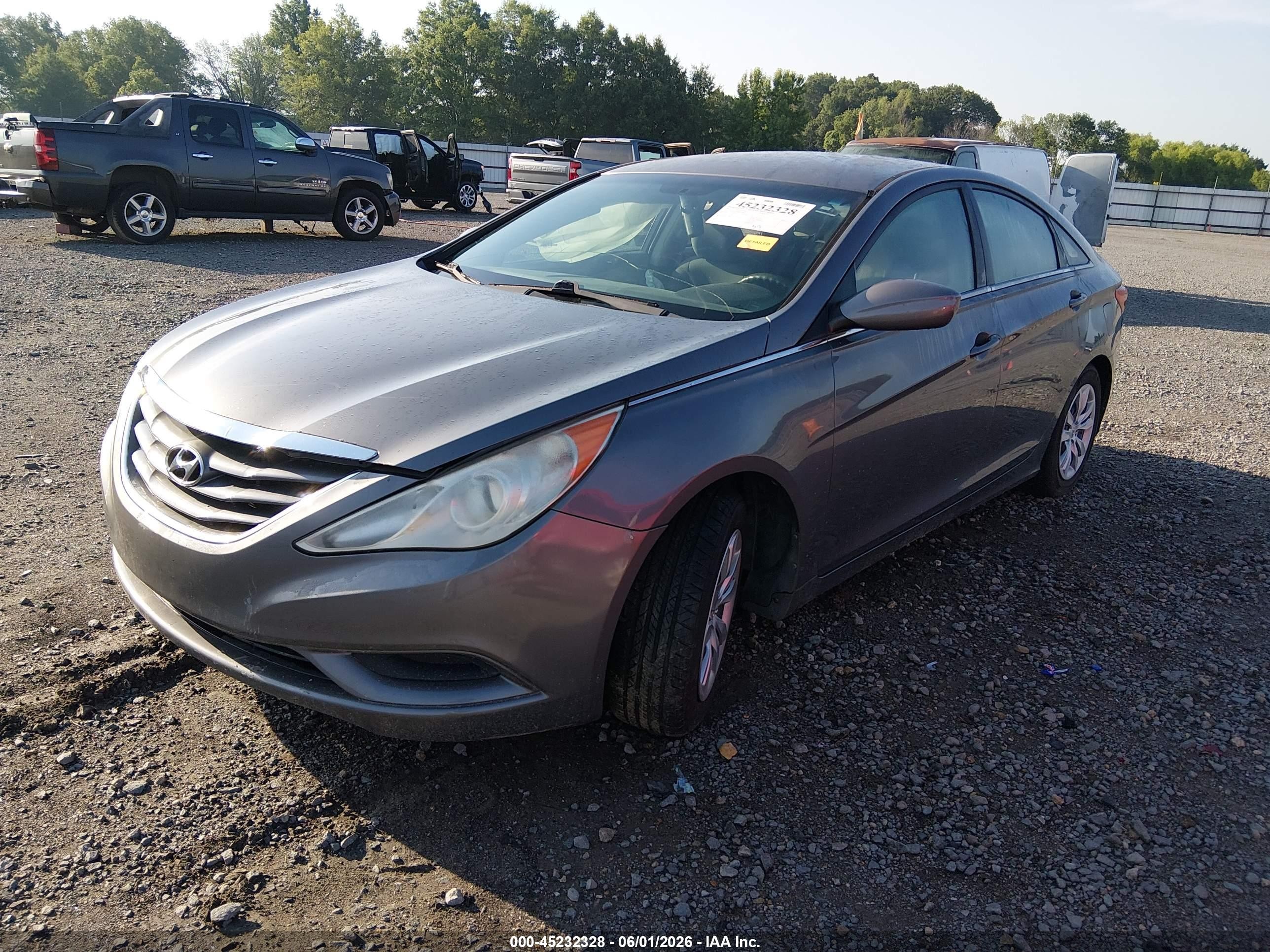 2011 Hyundai Sonata Gls Gray vin: 5NPEB4AC0BH231096