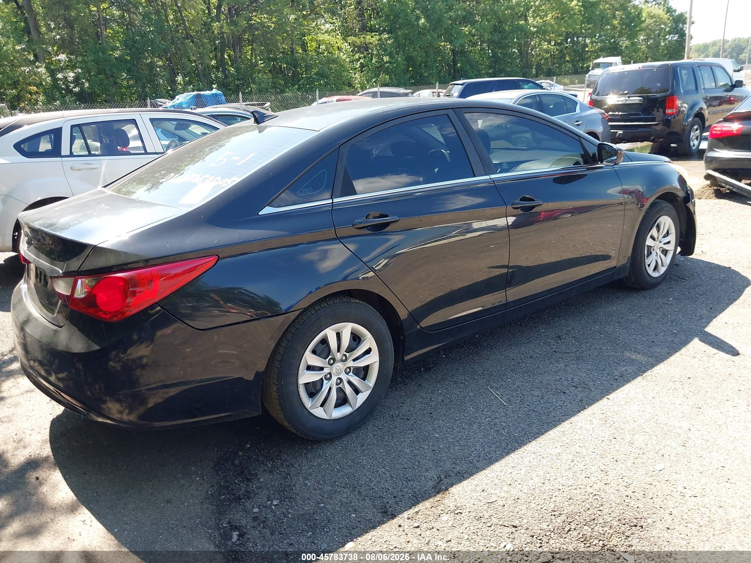 2011 Hyundai Sonata Gls Черный vin: 5NPEB4AC0BH257018