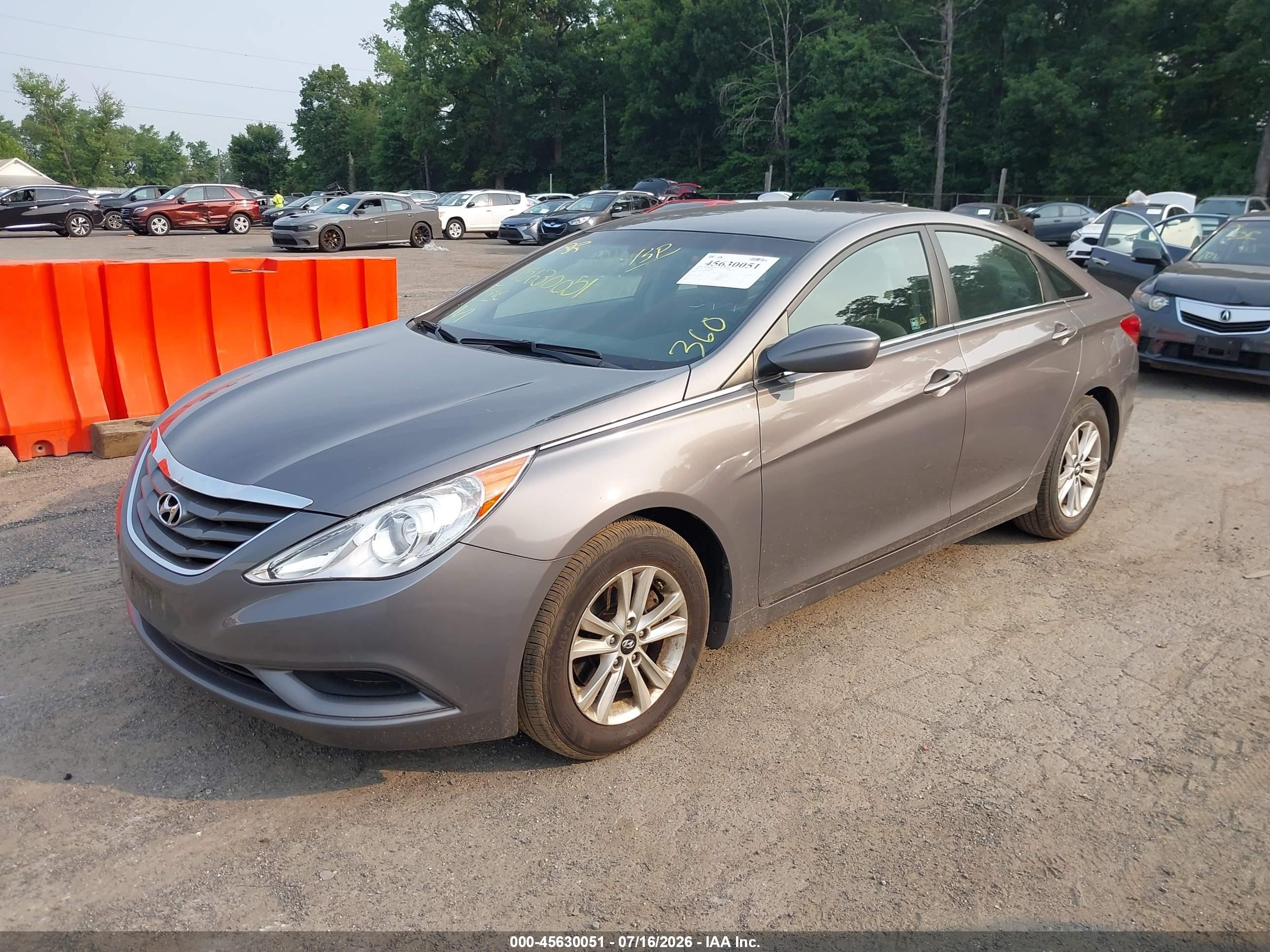 2011 Hyundai Sonata Gls Gray vin: 5NPEB4AC0BH290326