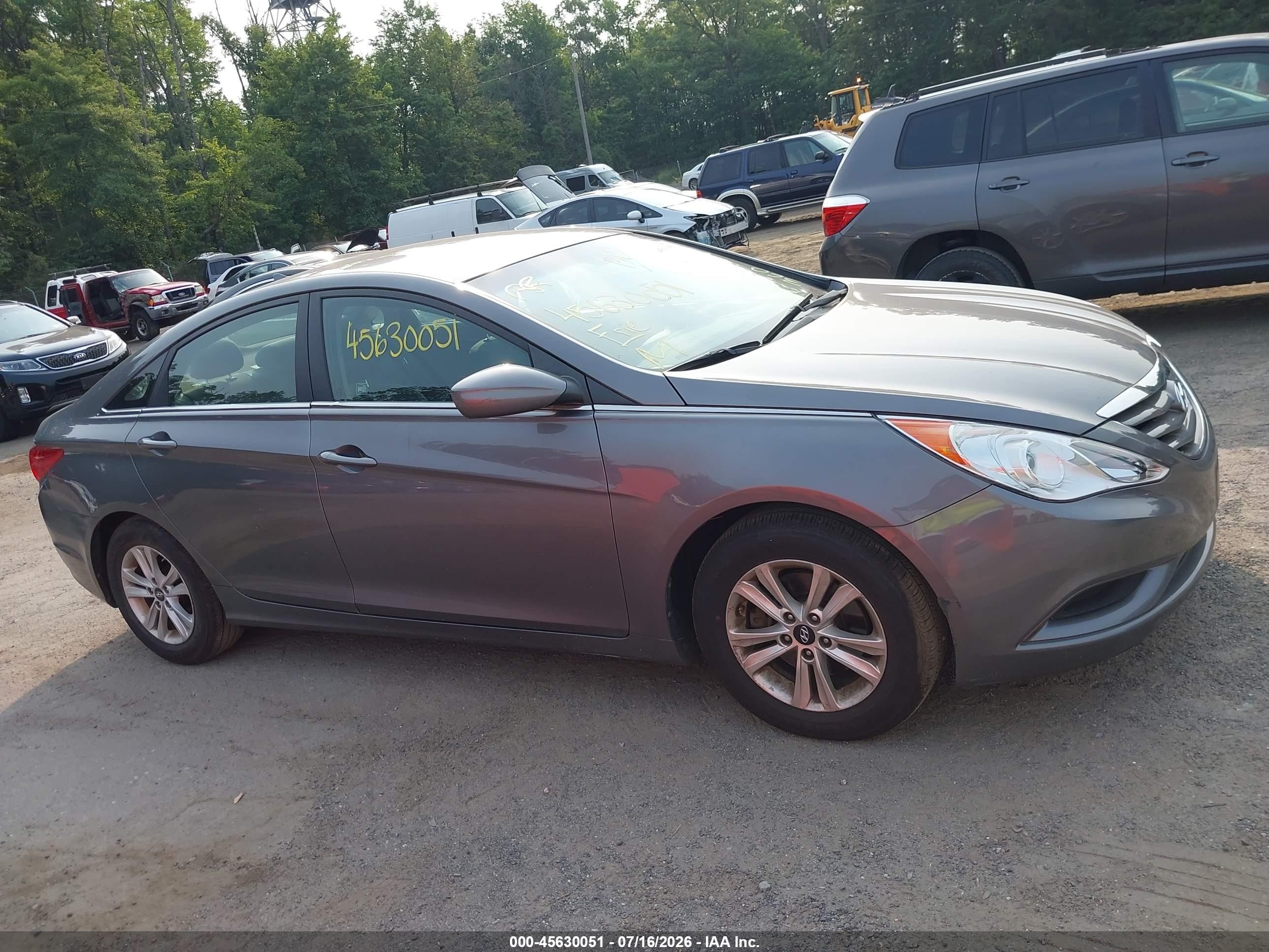 2011 Hyundai Sonata Gls Gray vin: 5NPEB4AC0BH290326