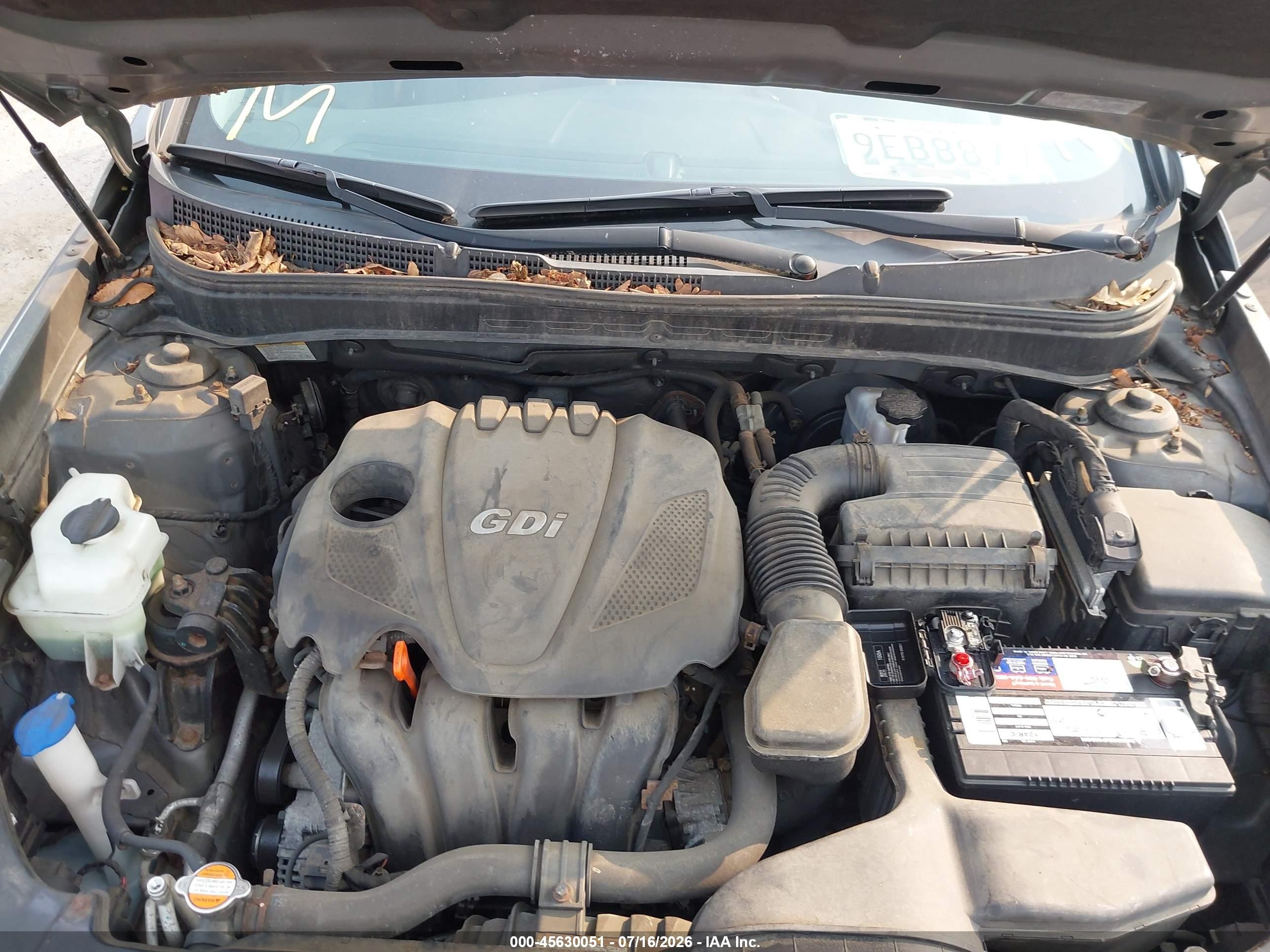 2011 Hyundai Sonata Gls Gray vin: 5NPEB4AC0BH290326
