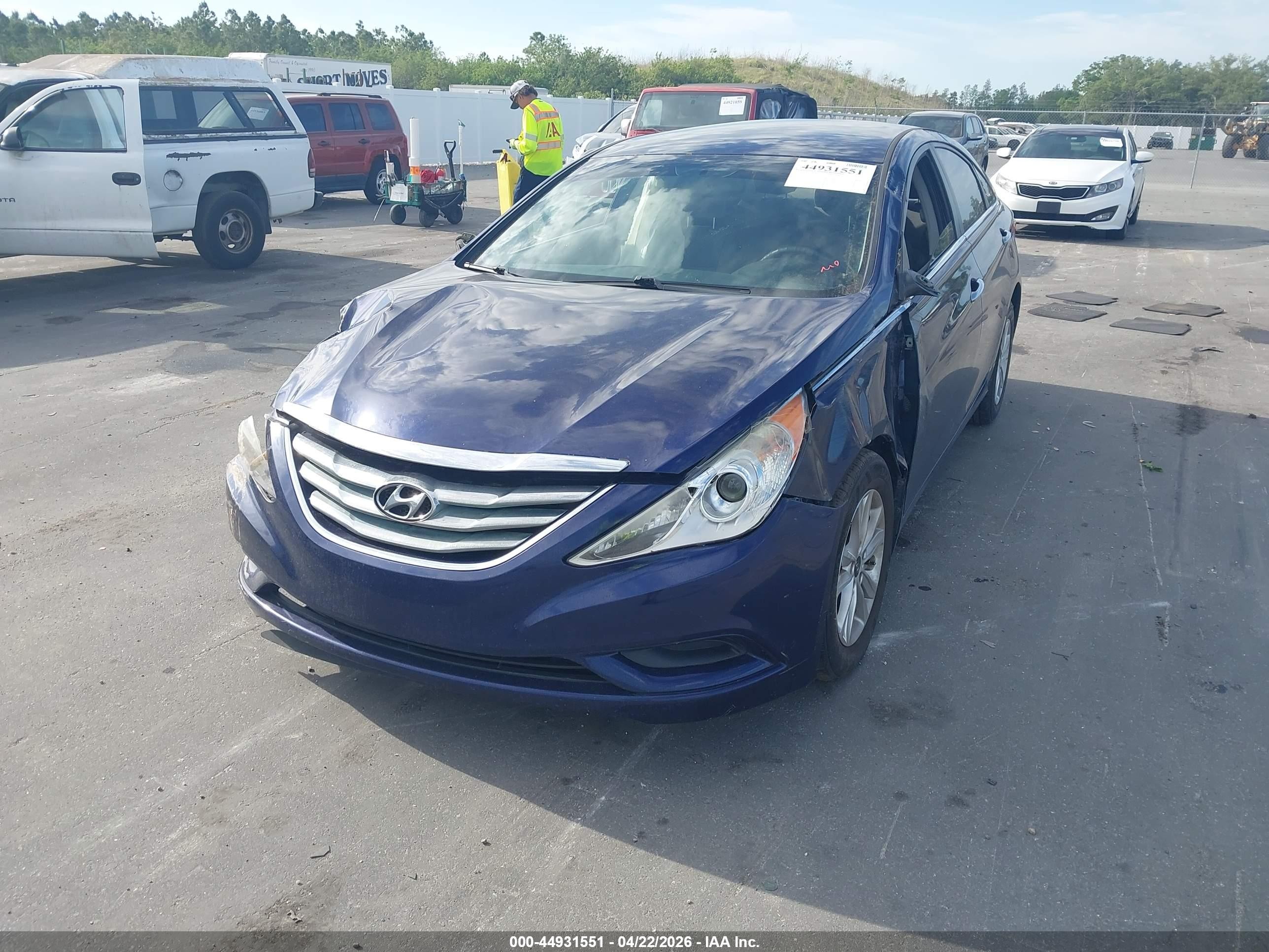2012 Hyundai Sonata Gls Blue vin: 5NPEB4AC0CH335380