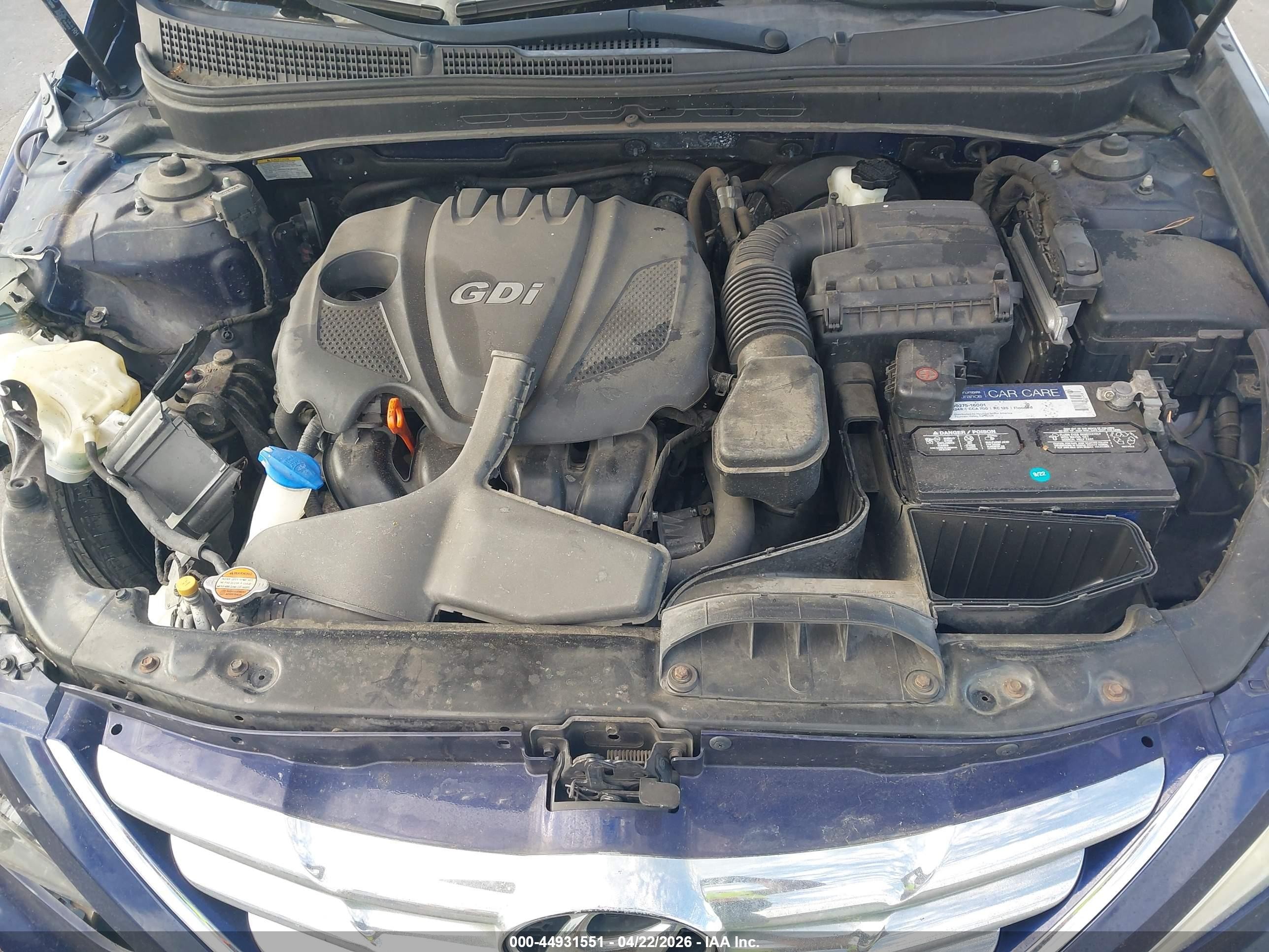 2012 Hyundai Sonata Gls Blue vin: 5NPEB4AC0CH335380
