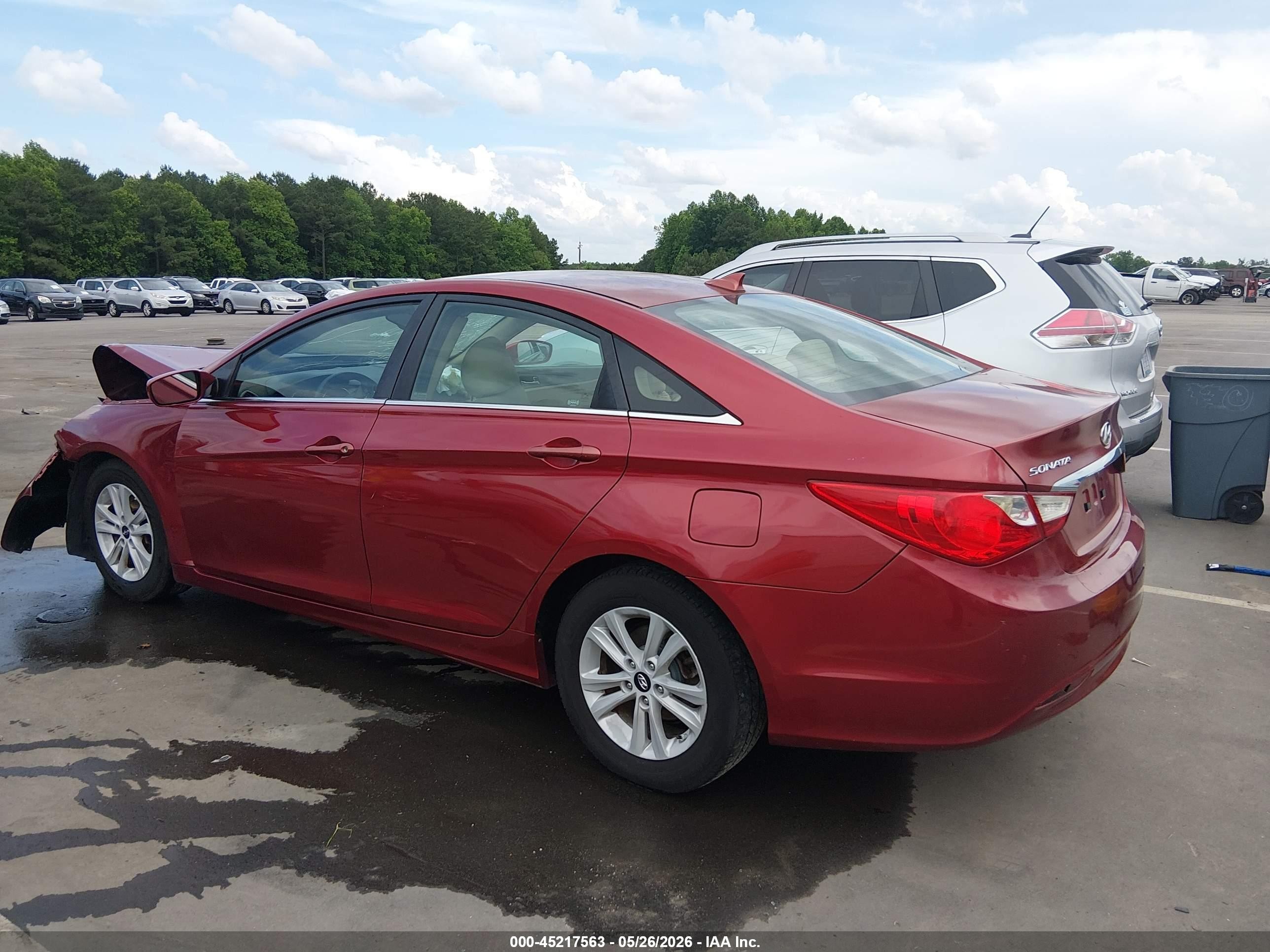 2012 Hyundai Sonata Gls Red vin: 5NPEB4AC0CH382229