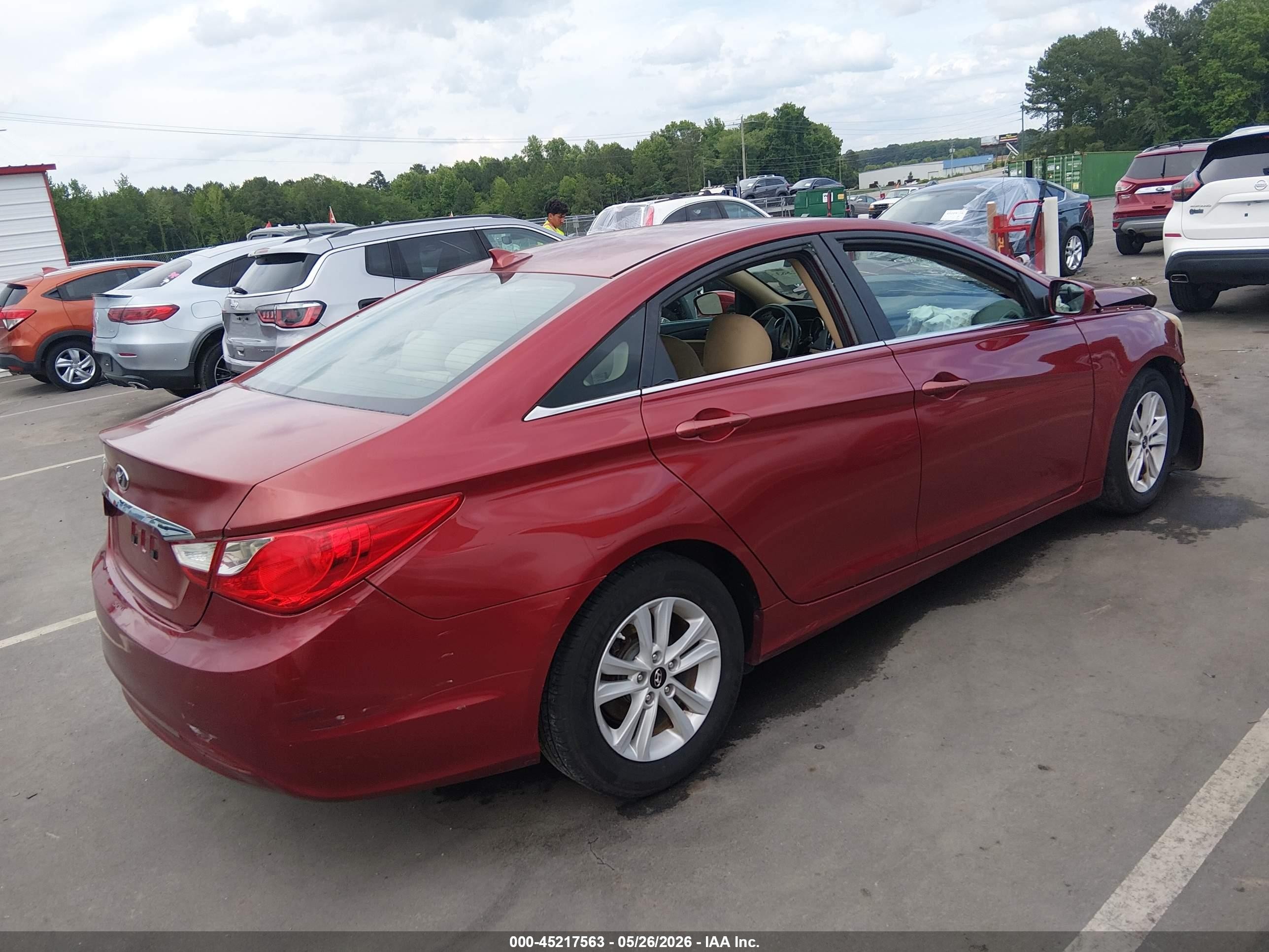 2012 Hyundai Sonata Gls Red vin: 5NPEB4AC0CH382229