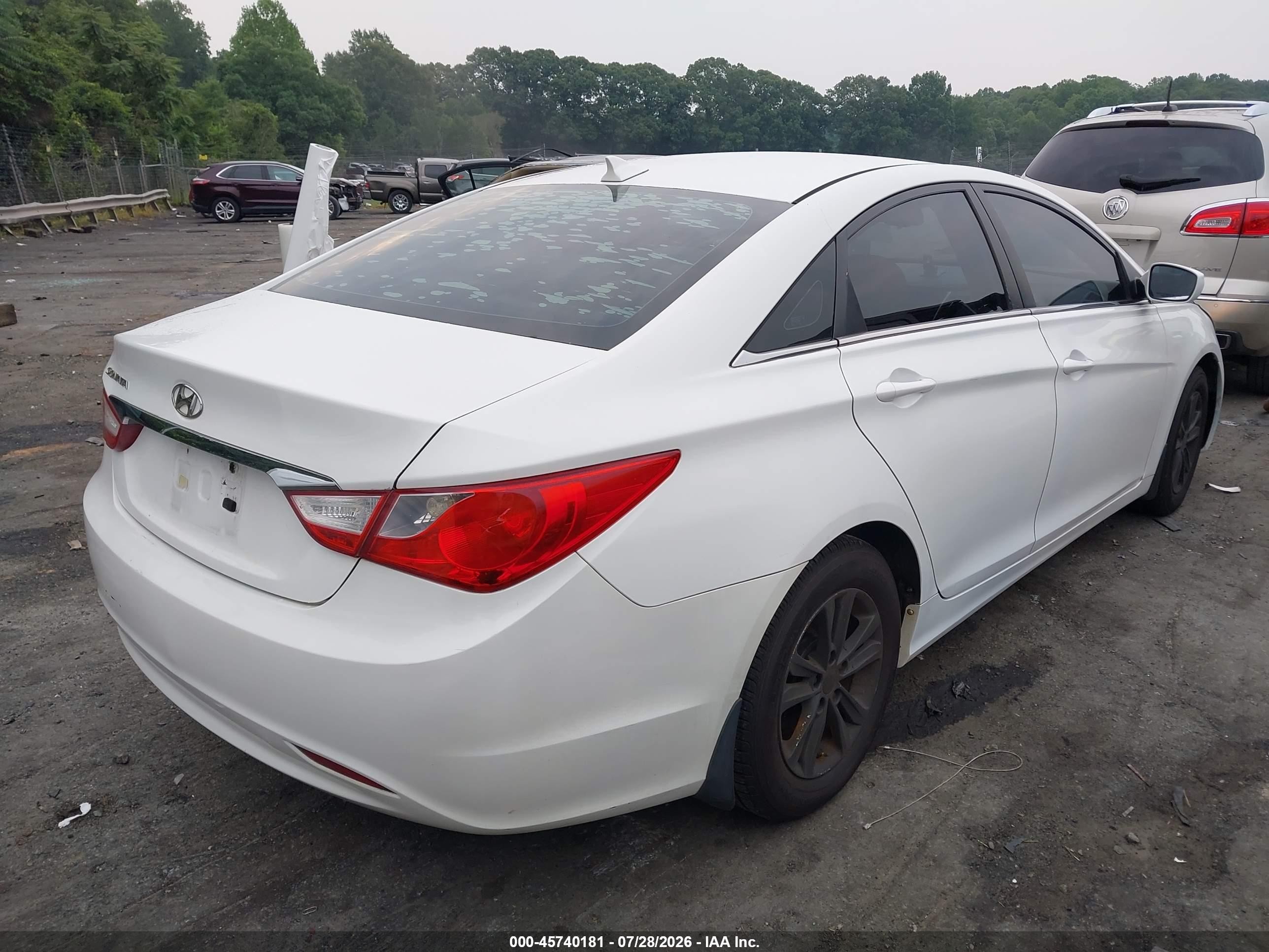 2012 Hyundai Sonata Gls White vin: 5NPEB4AC0CH415312