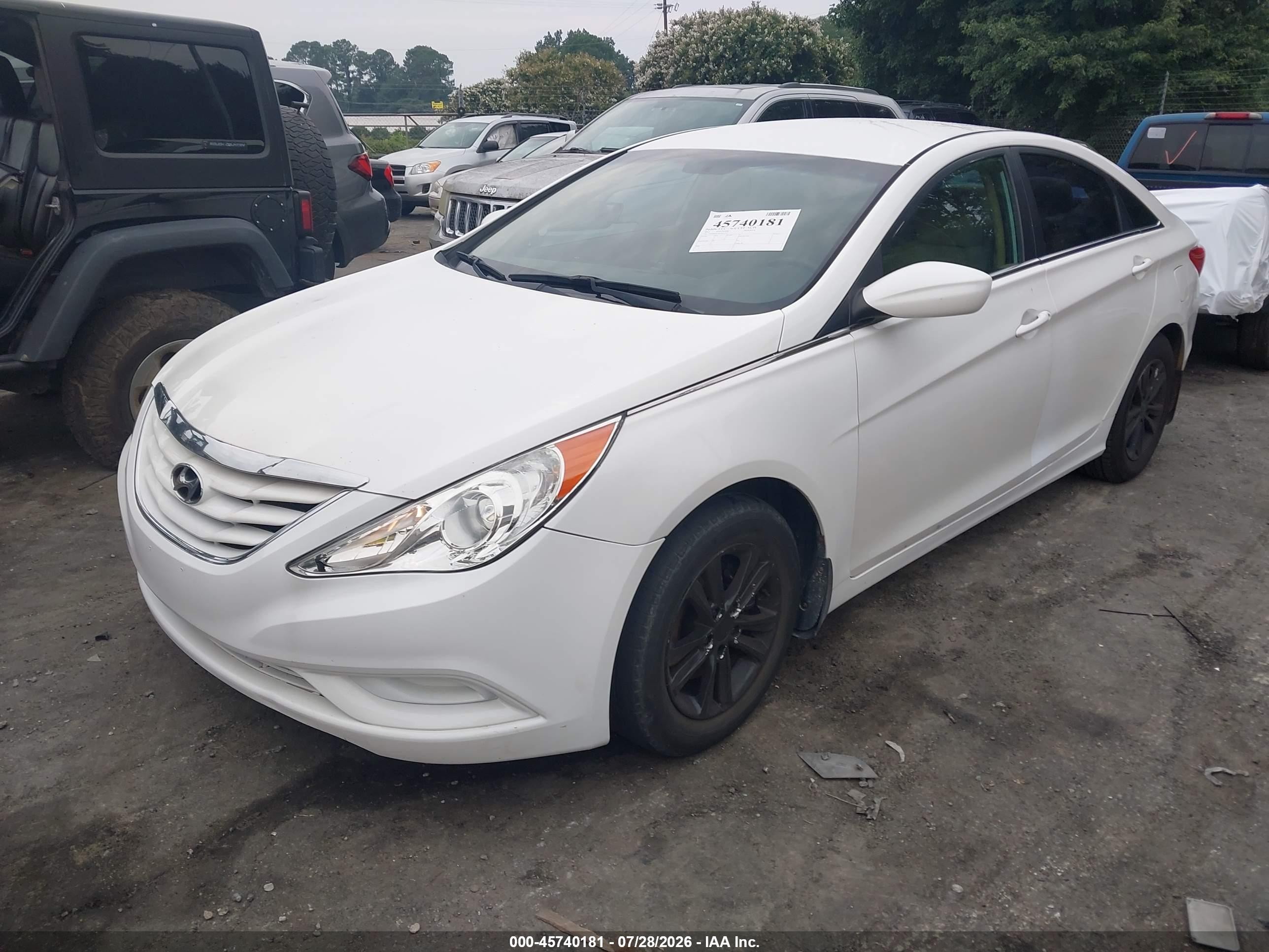2012 Hyundai Sonata Gls White vin: 5NPEB4AC0CH415312