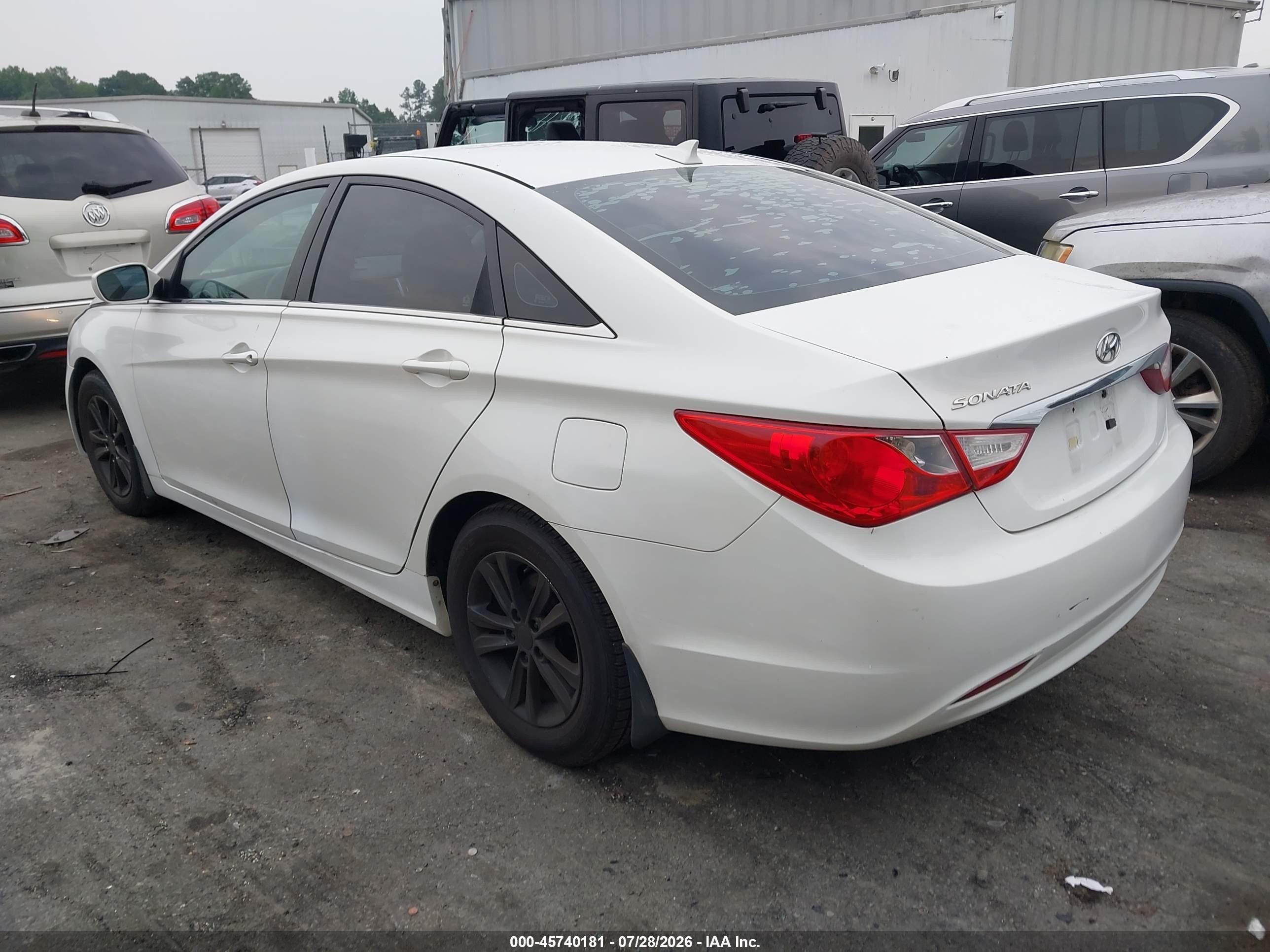2012 Hyundai Sonata Gls White vin: 5NPEB4AC0CH415312