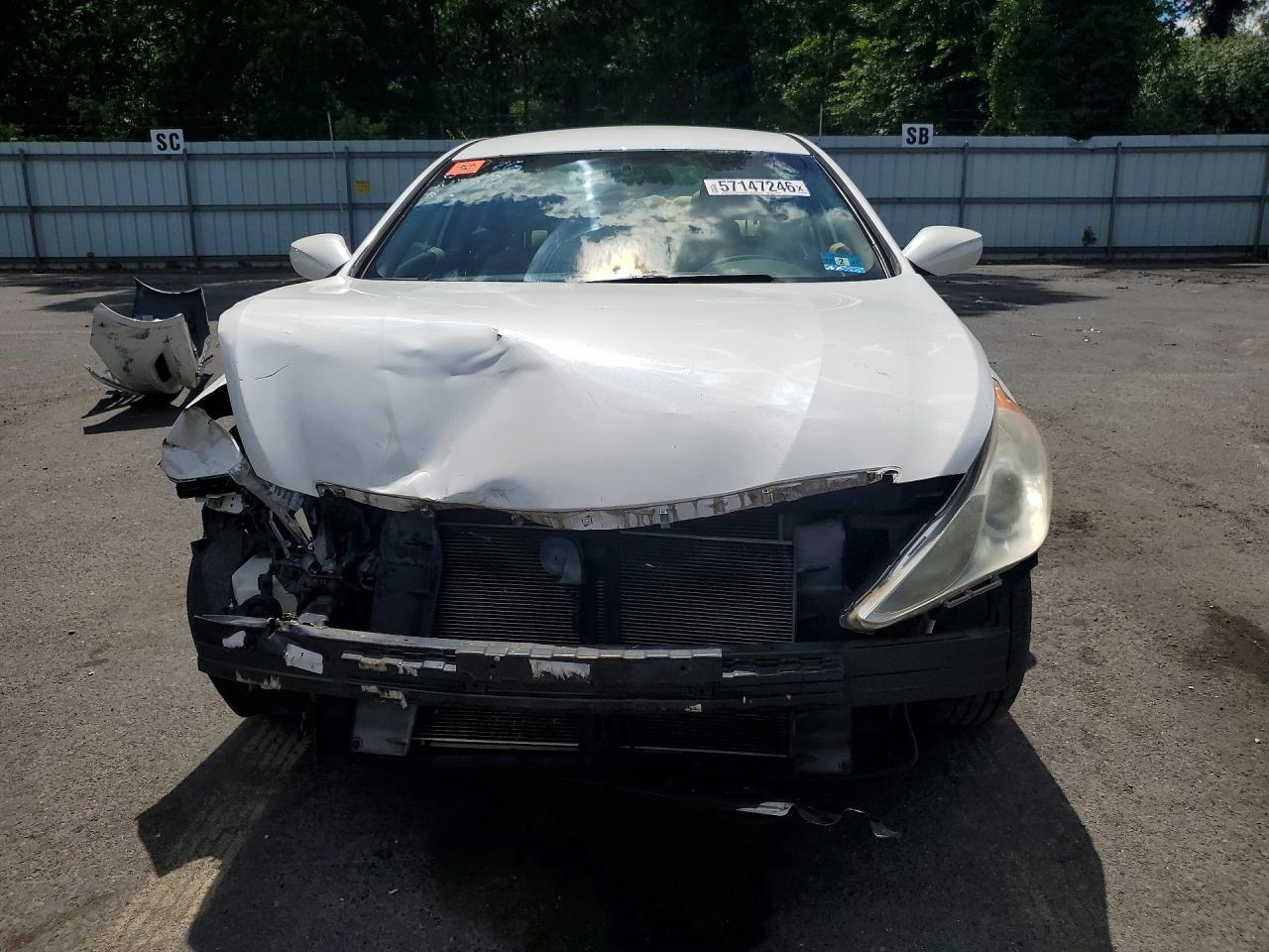 2012 Hyundai Sonata Gls White vin: 5NPEB4AC0CH446463