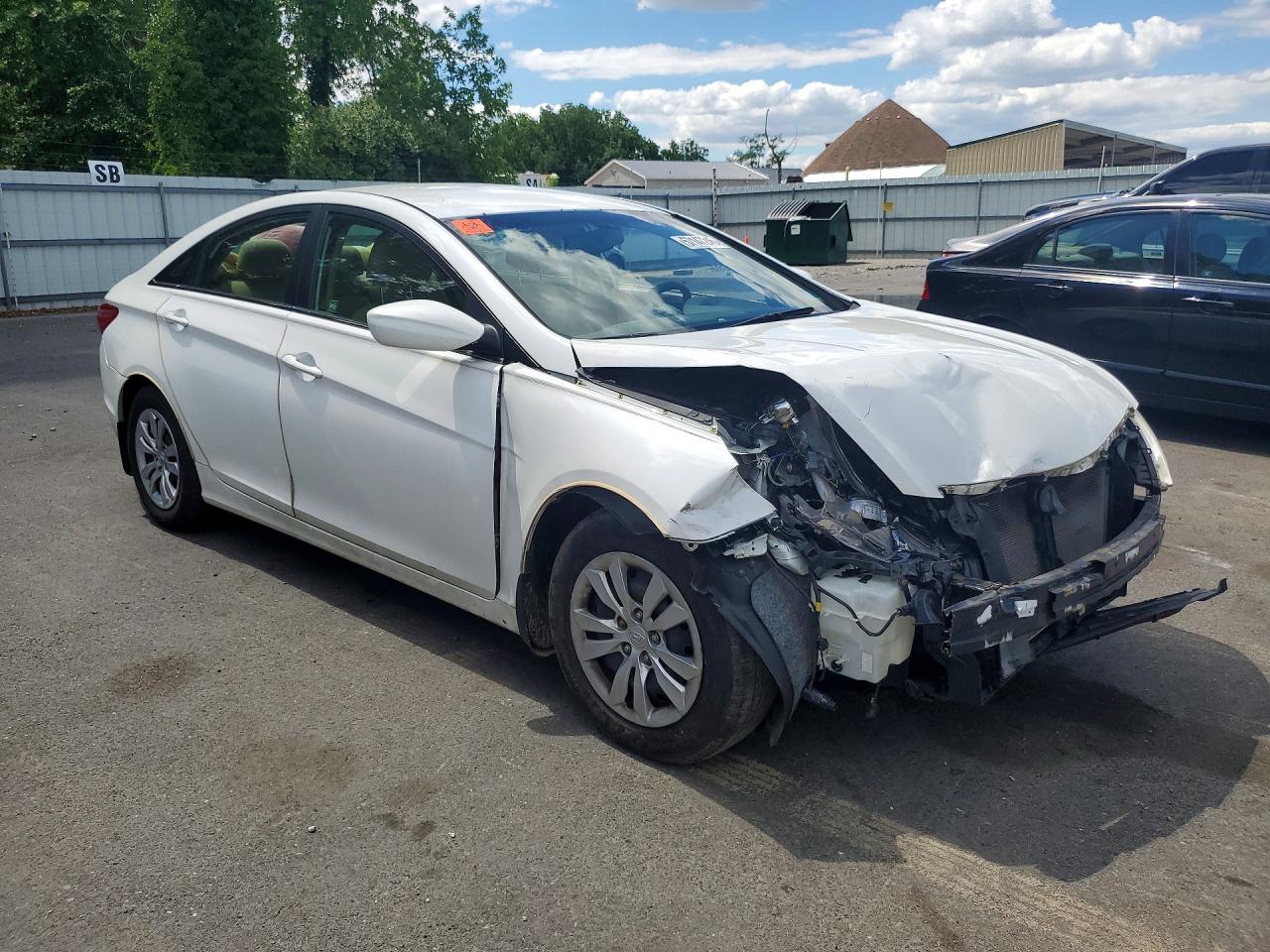 2012 Hyundai Sonata Gls White vin: 5NPEB4AC0CH446463