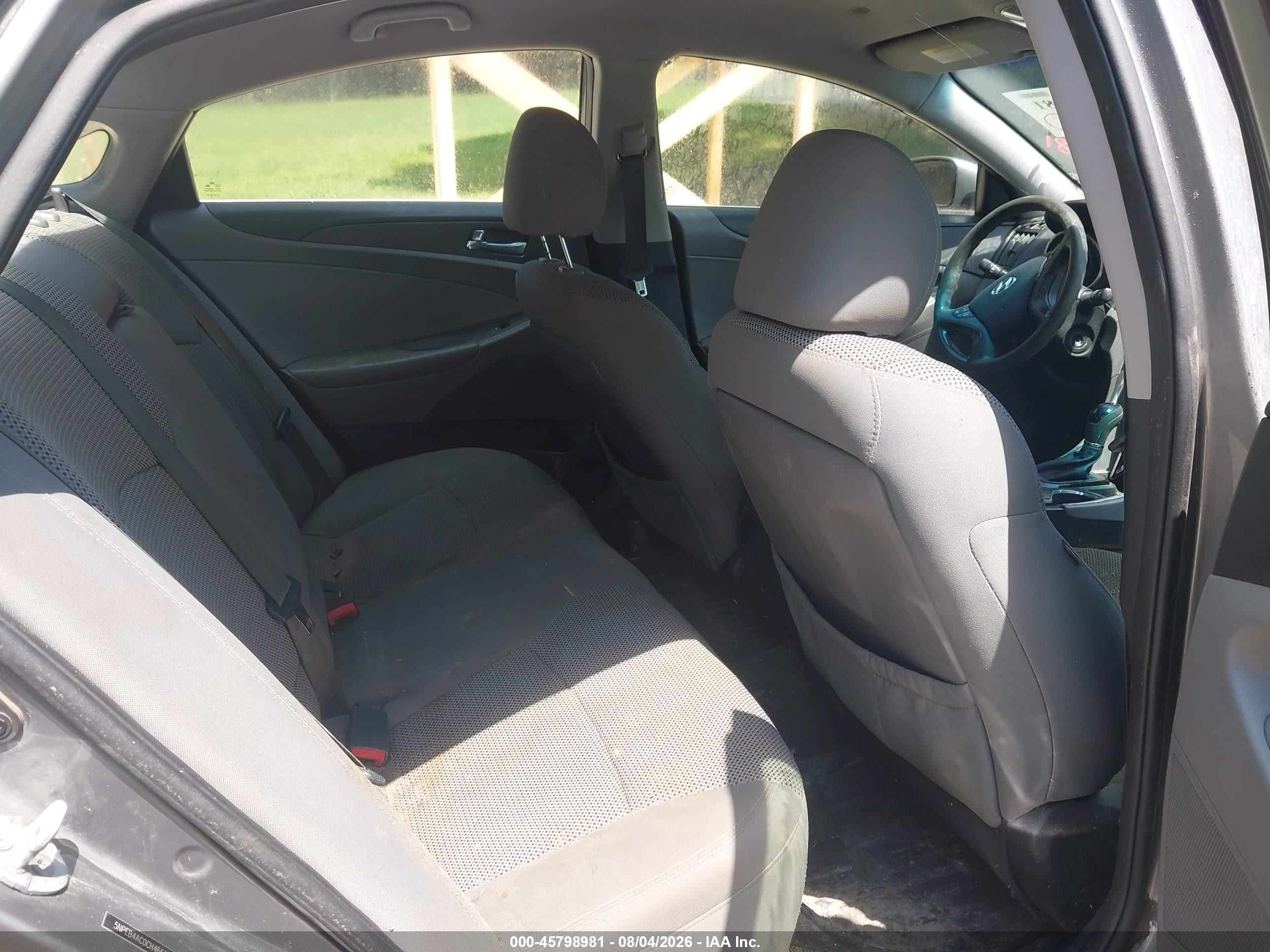 2012 Hyundai Sonata Gls Gray vin: 5NPEB4AC0CH466728