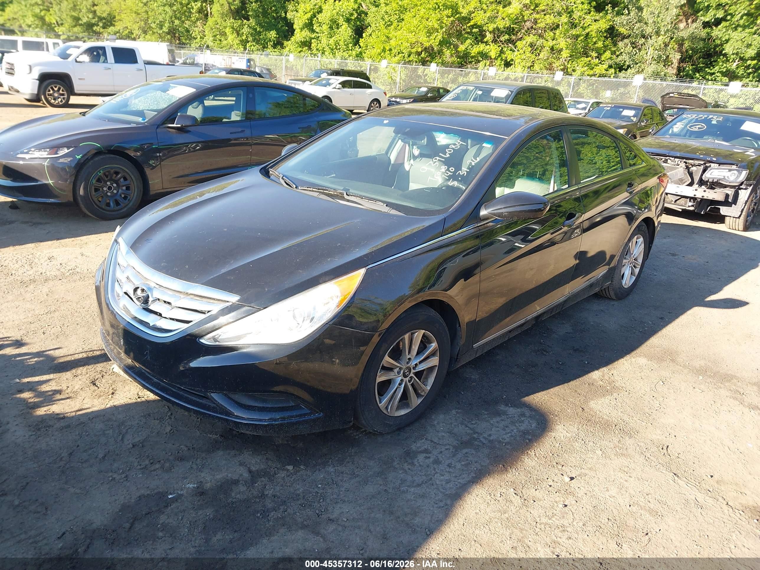 2012 Hyundai Sonata Gls Black vin: 5NPEB4AC0CH499194