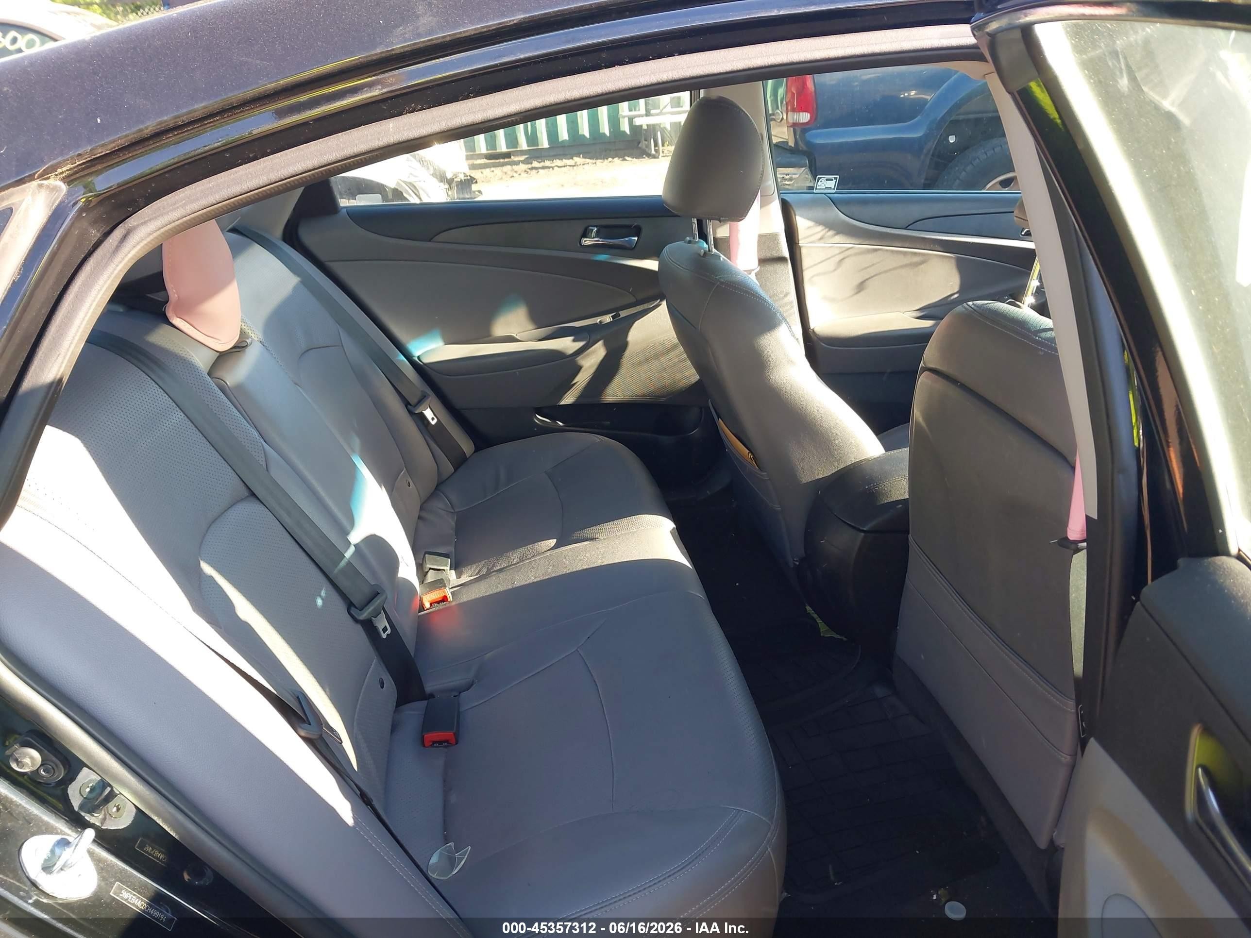 2012 Hyundai Sonata Gls Black vin: 5NPEB4AC0CH499194