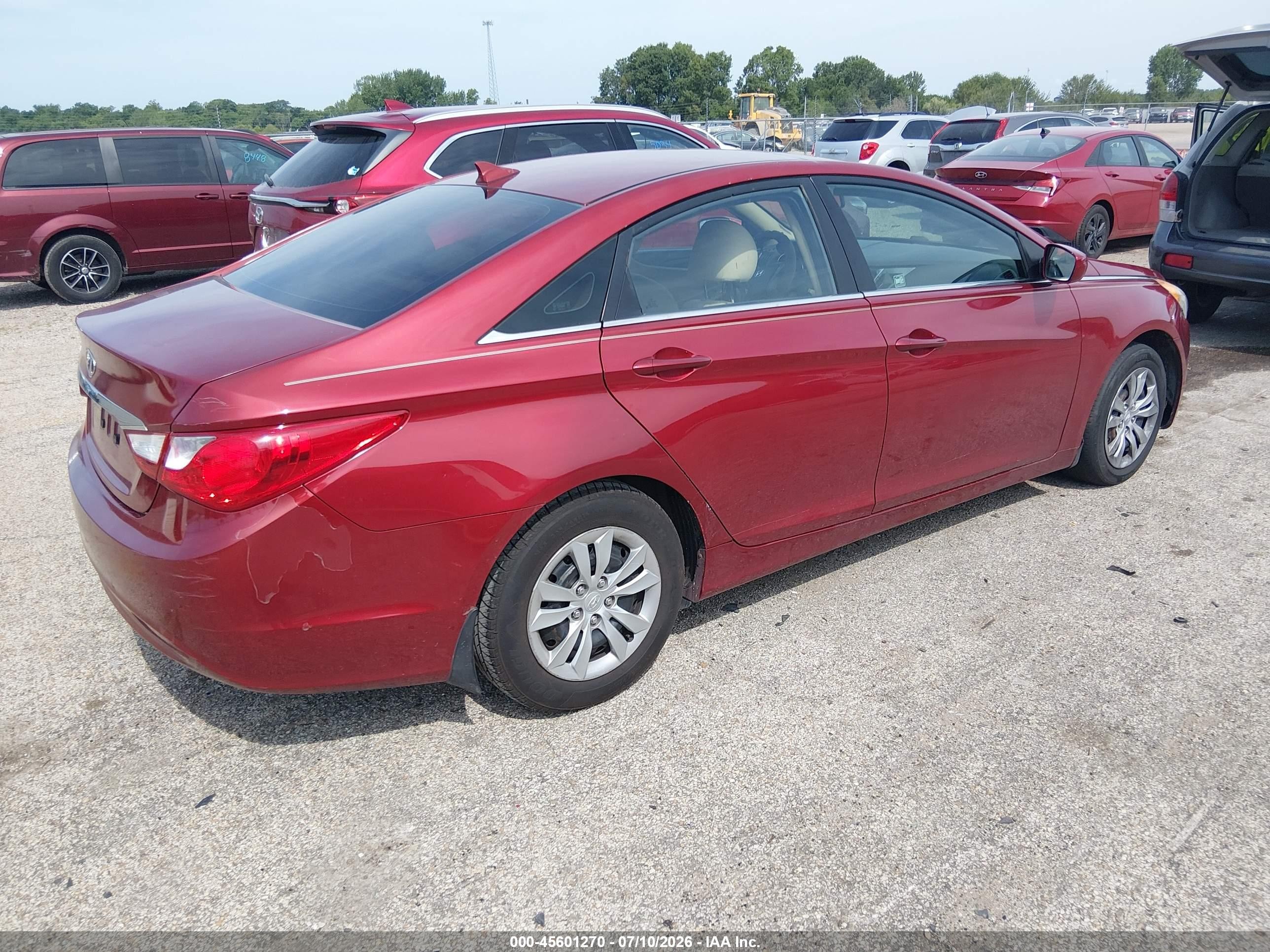 2013 Hyundai Sonata Gls Red vin: 5NPEB4AC0DH513158