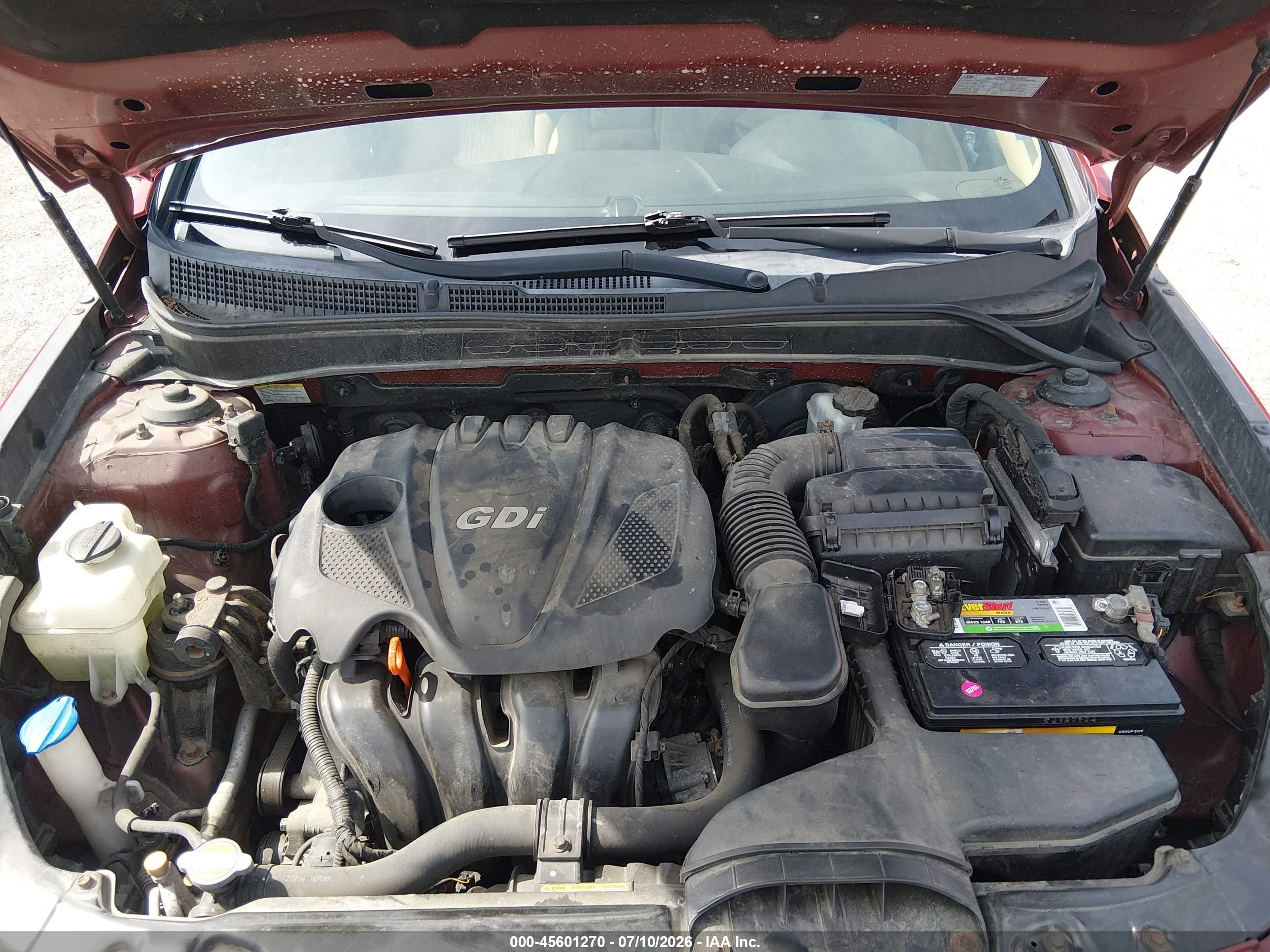 2013 Hyundai Sonata Gls Red vin: 5NPEB4AC0DH513158