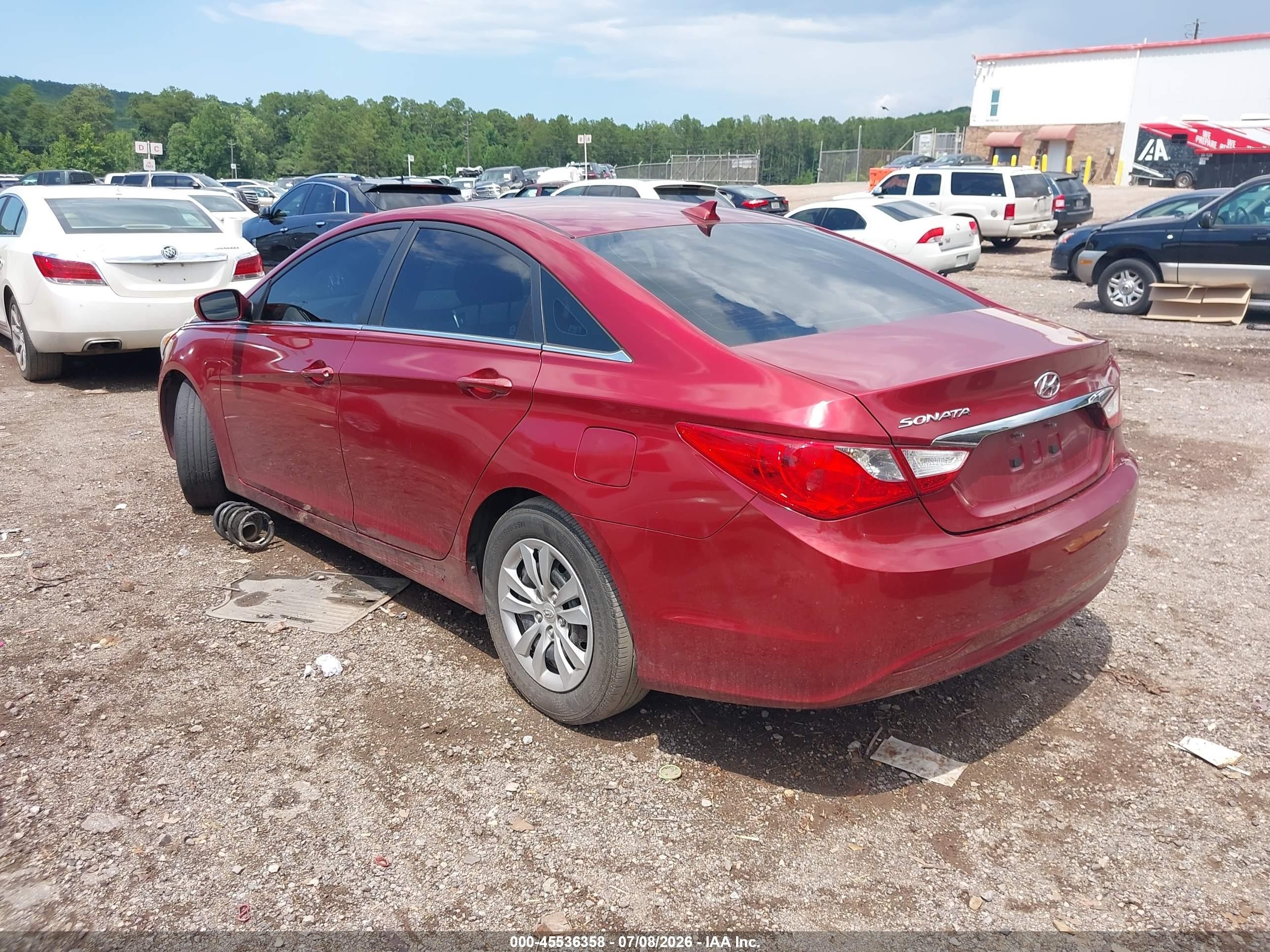 2013 Hyundai Sonata Gls Красный vin: 5NPEB4AC0DH513354