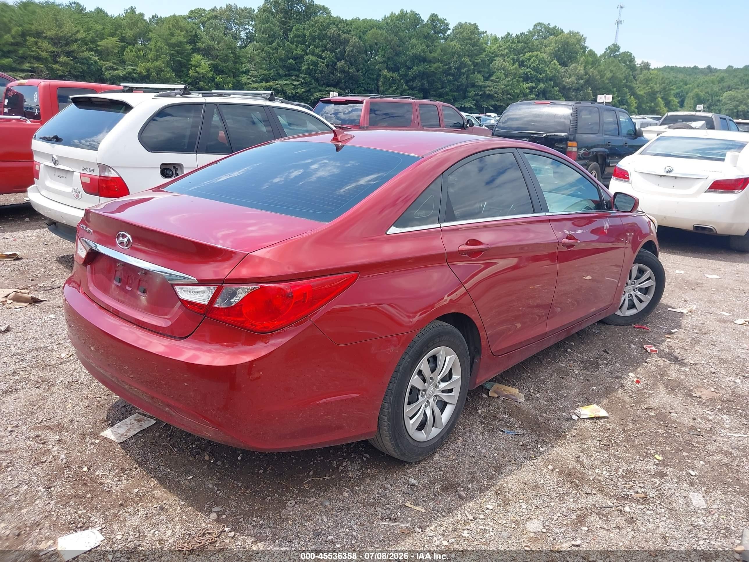 2013 Hyundai Sonata Gls Красный vin: 5NPEB4AC0DH513354
