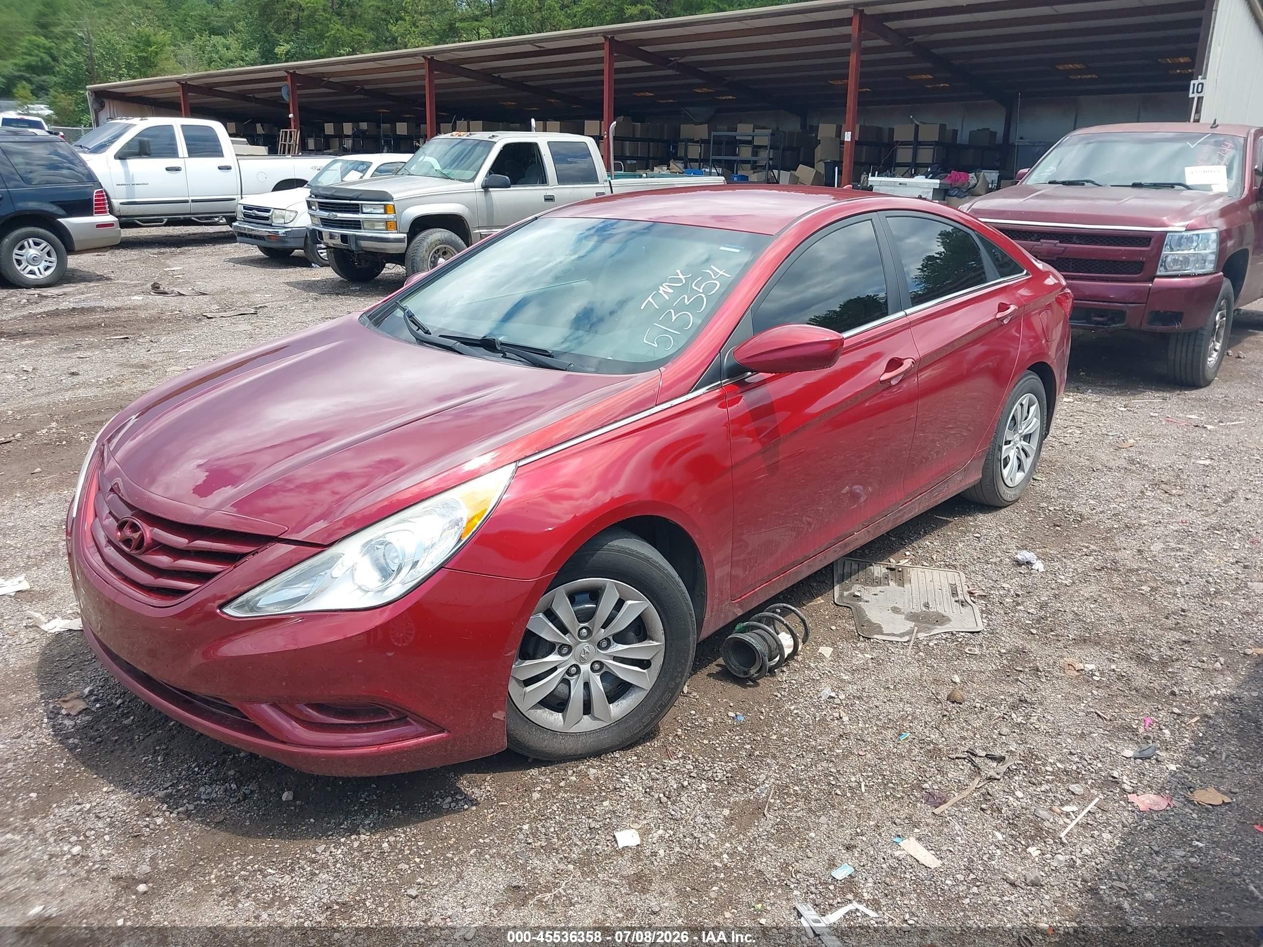 2013 Hyundai Sonata Gls Красный vin: 5NPEB4AC0DH513354