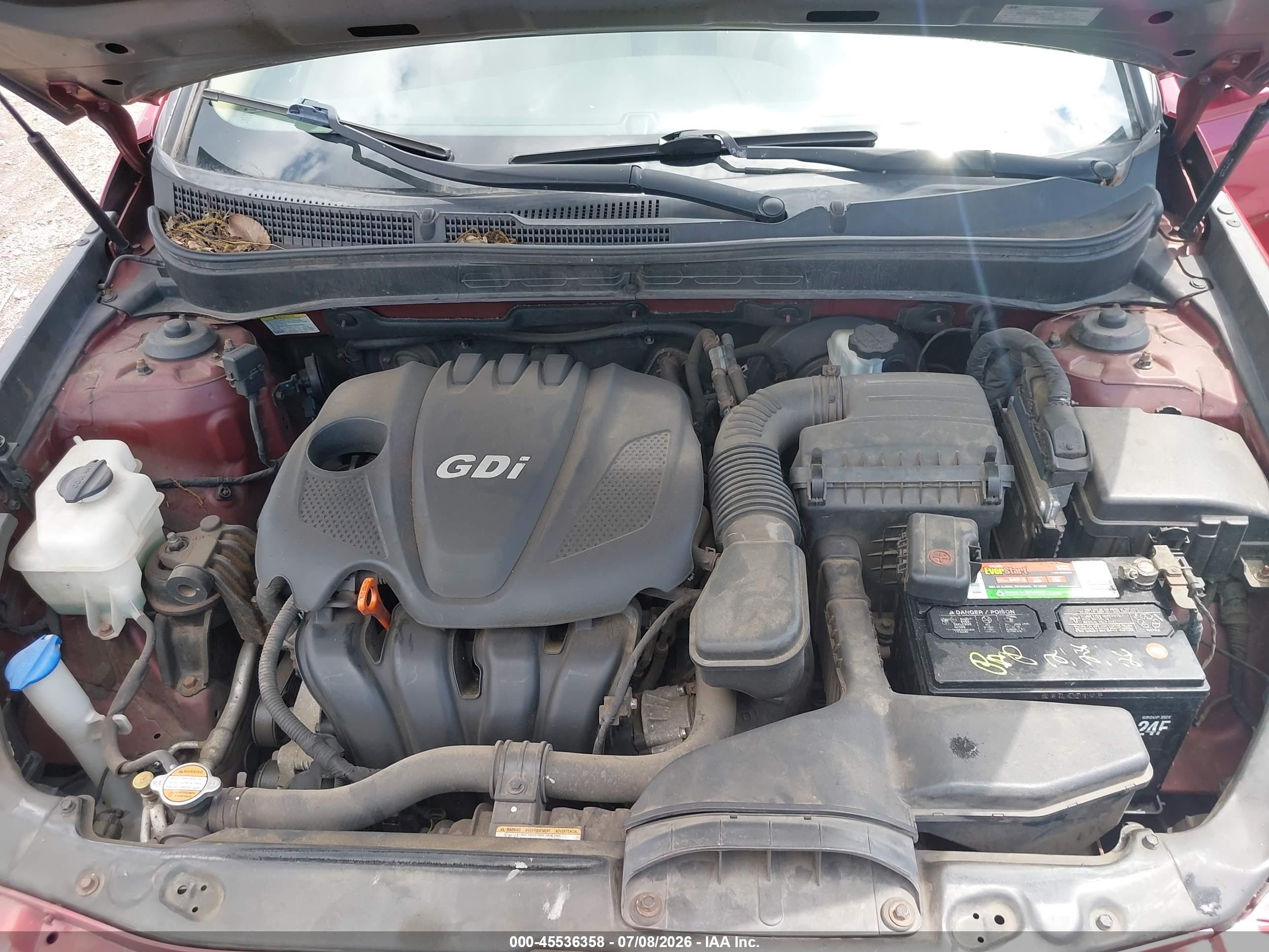 2013 Hyundai Sonata Gls Красный vin: 5NPEB4AC0DH513354