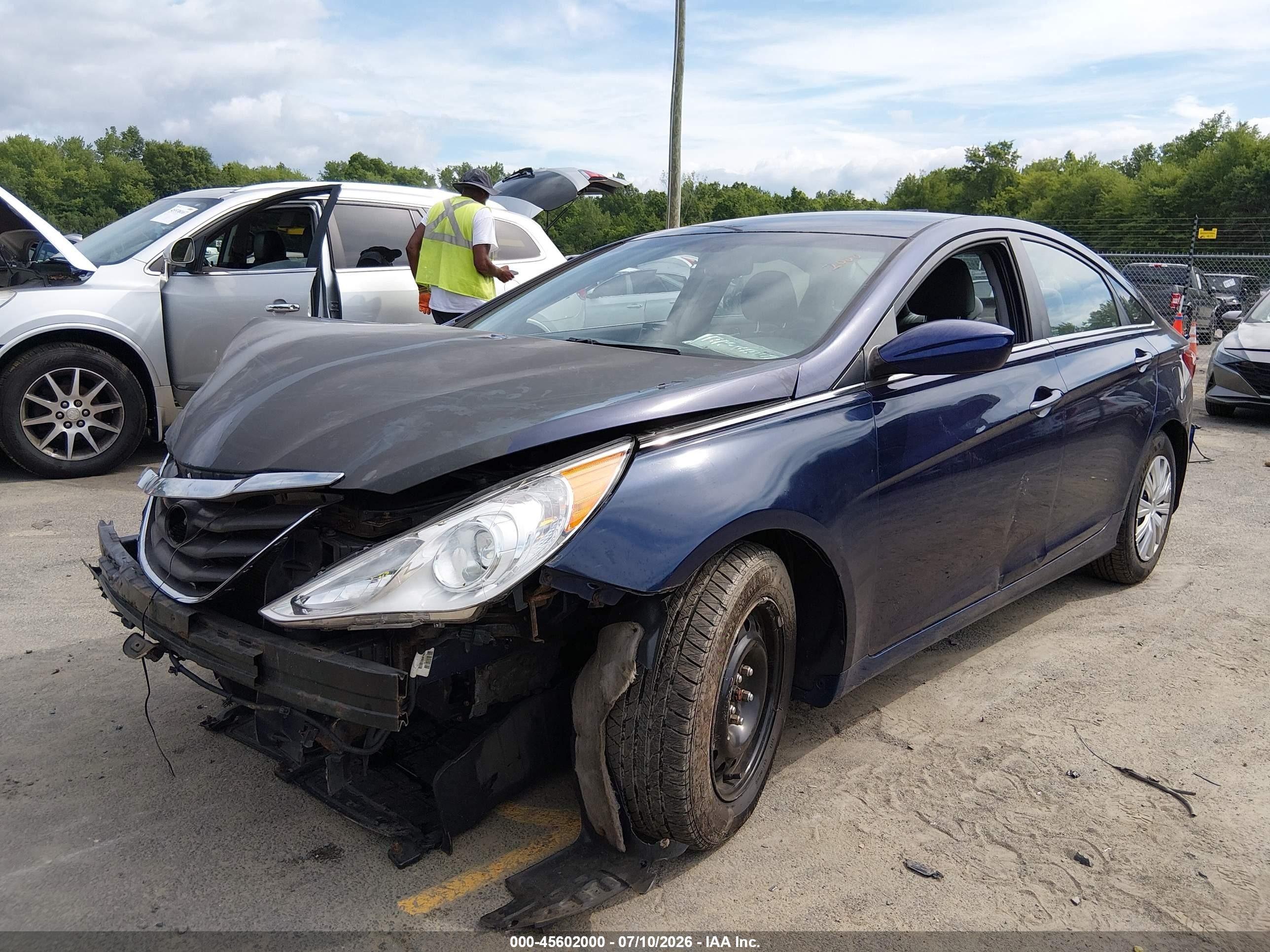 2013 Hyundai Sonata Gls Синий vin: 5NPEB4AC0DH517498