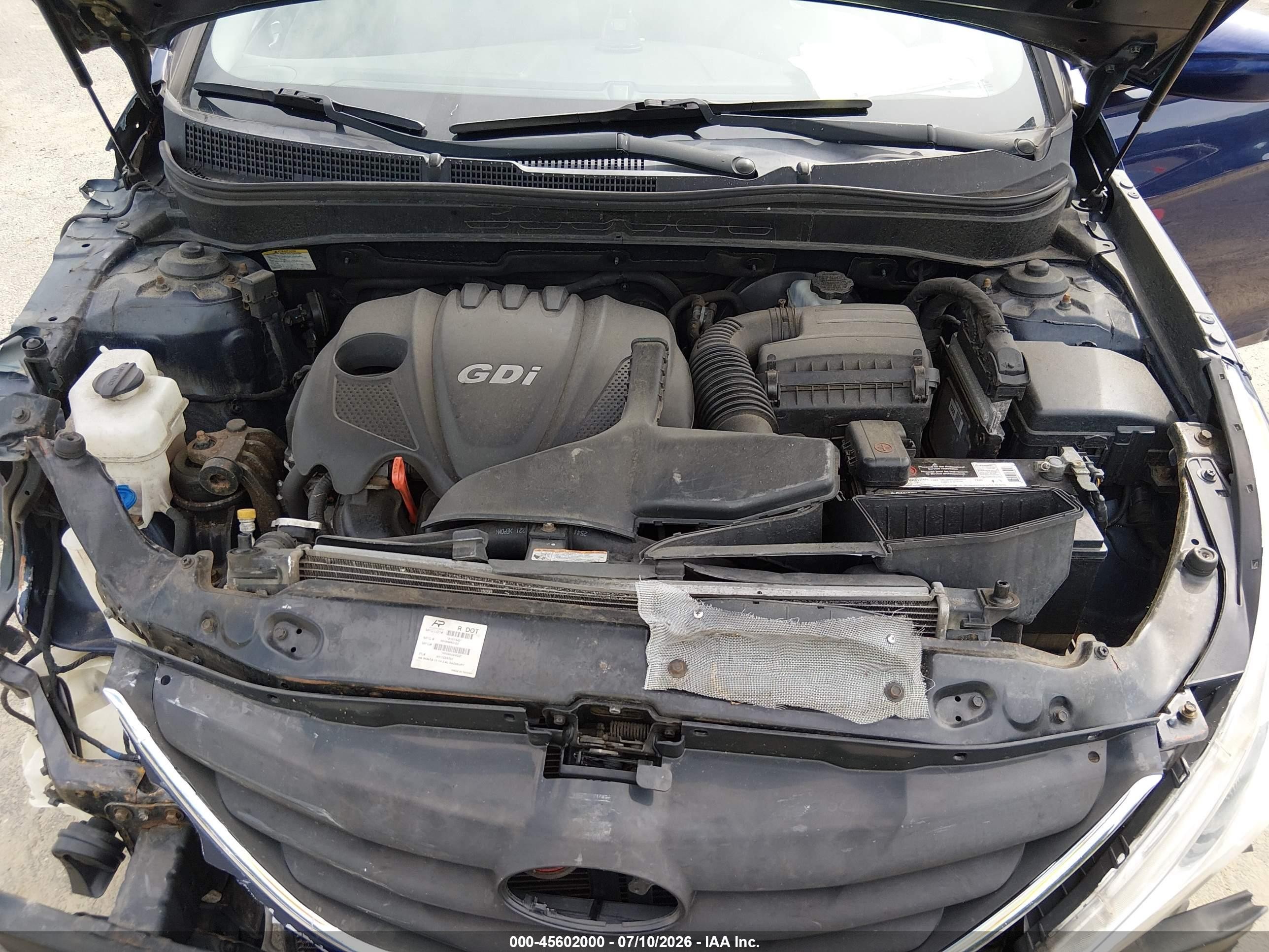 2013 Hyundai Sonata Gls Синий vin: 5NPEB4AC0DH517498