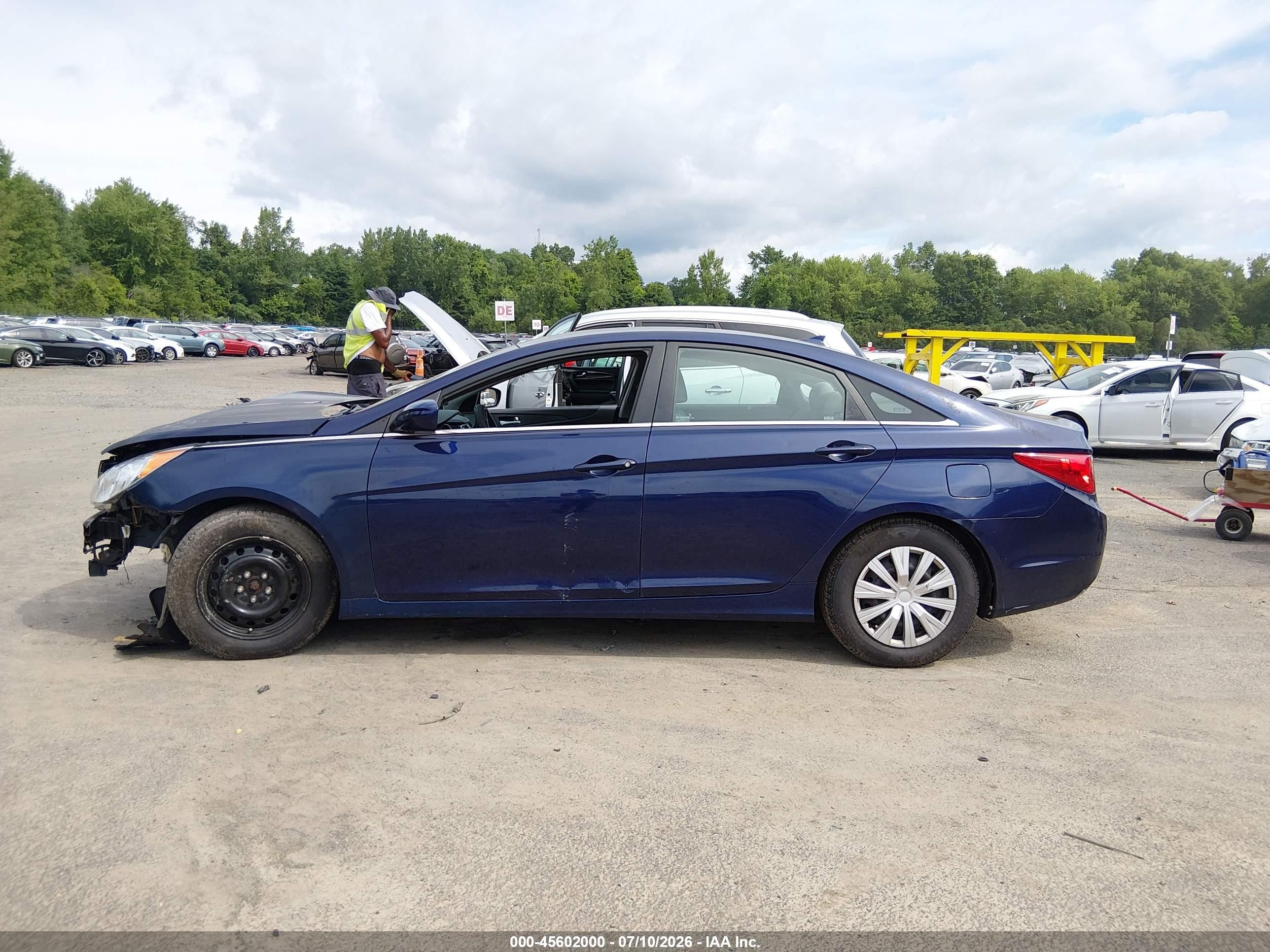 2013 Hyundai Sonata Gls Синий vin: 5NPEB4AC0DH517498