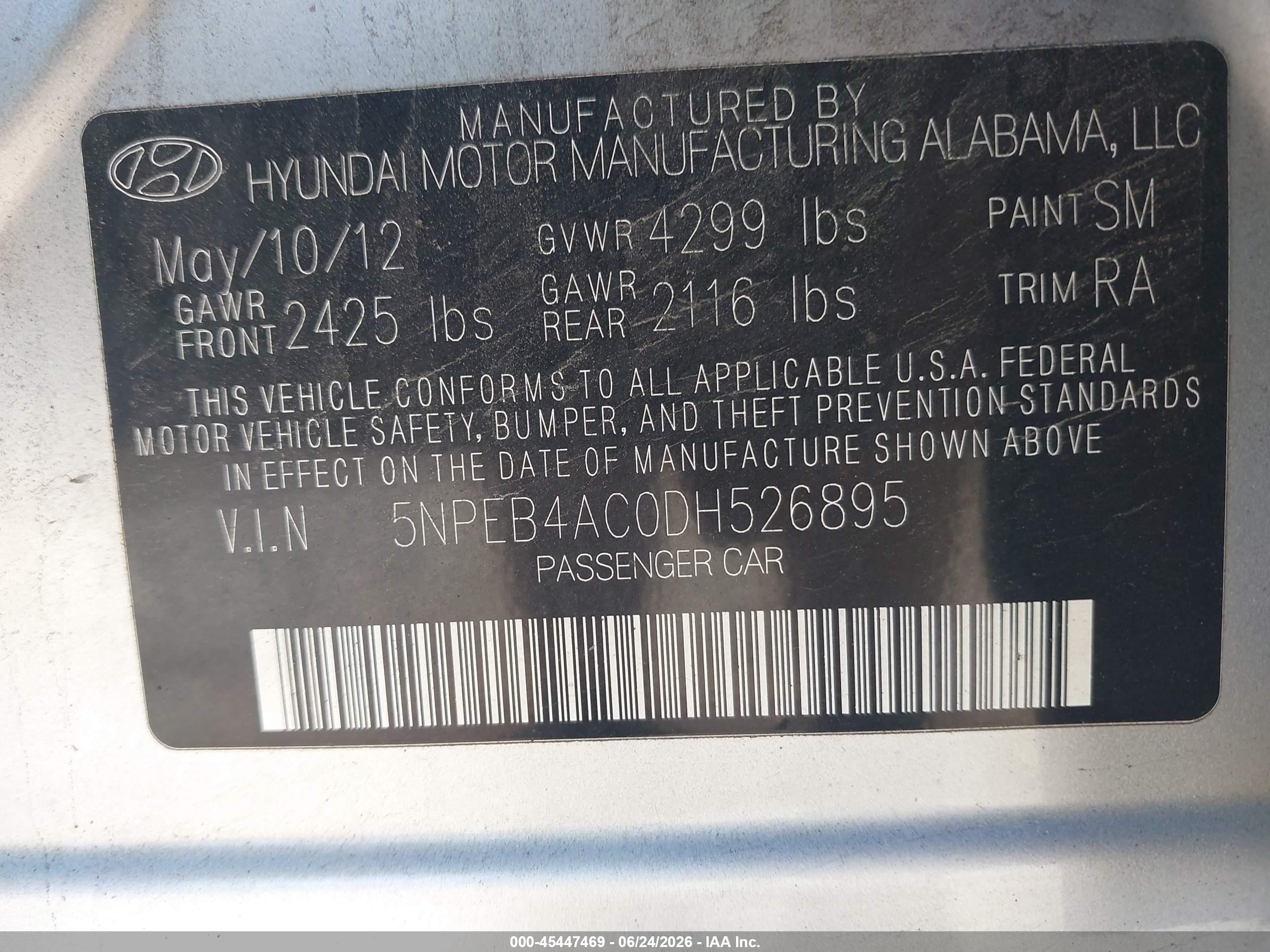 2013 Hyundai Sonata Gls Silver vin: 5NPEB4AC0DH526895