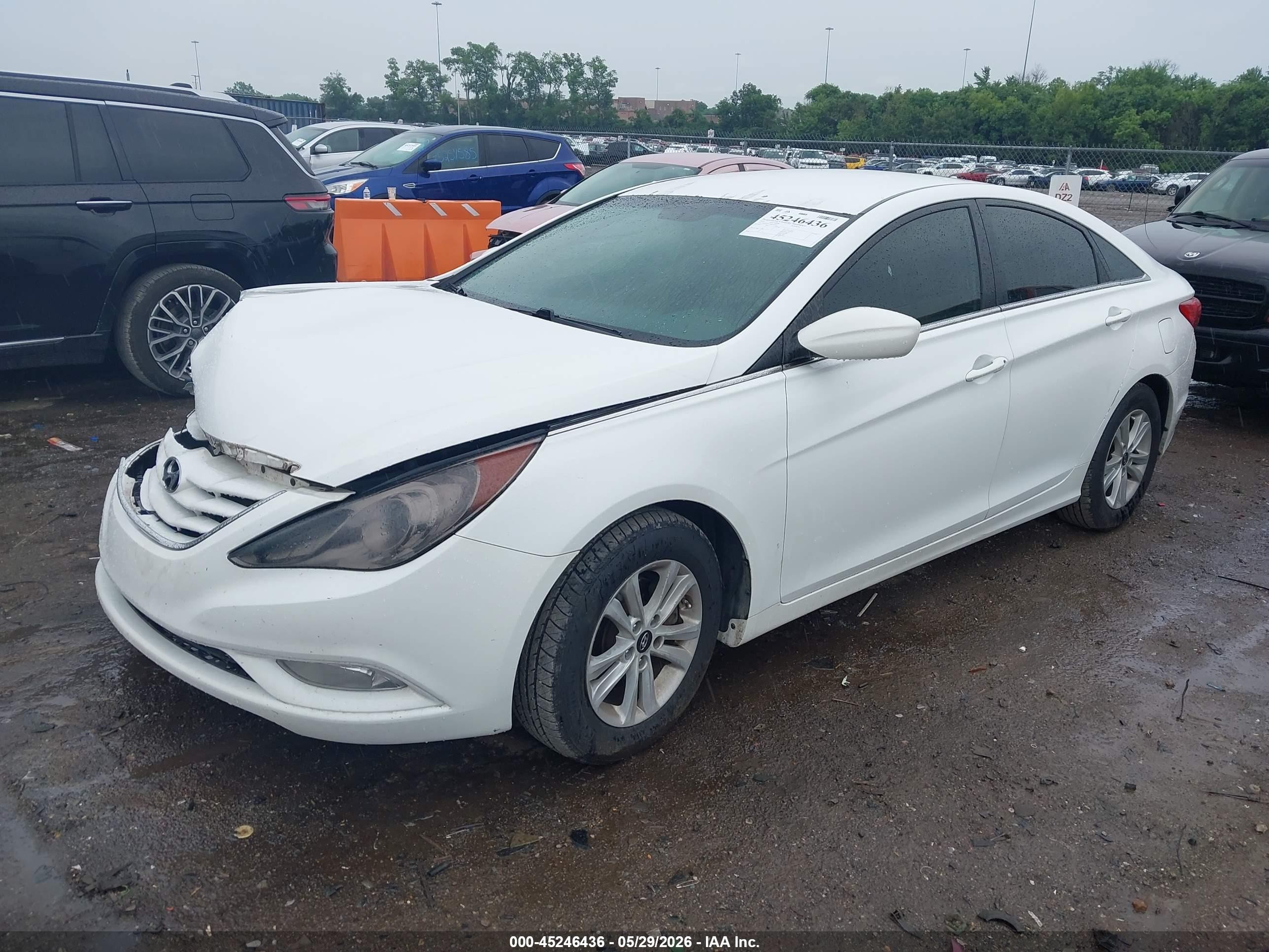 2013 Hyundai Sonata Gls White vin: 5NPEB4AC0DH549660