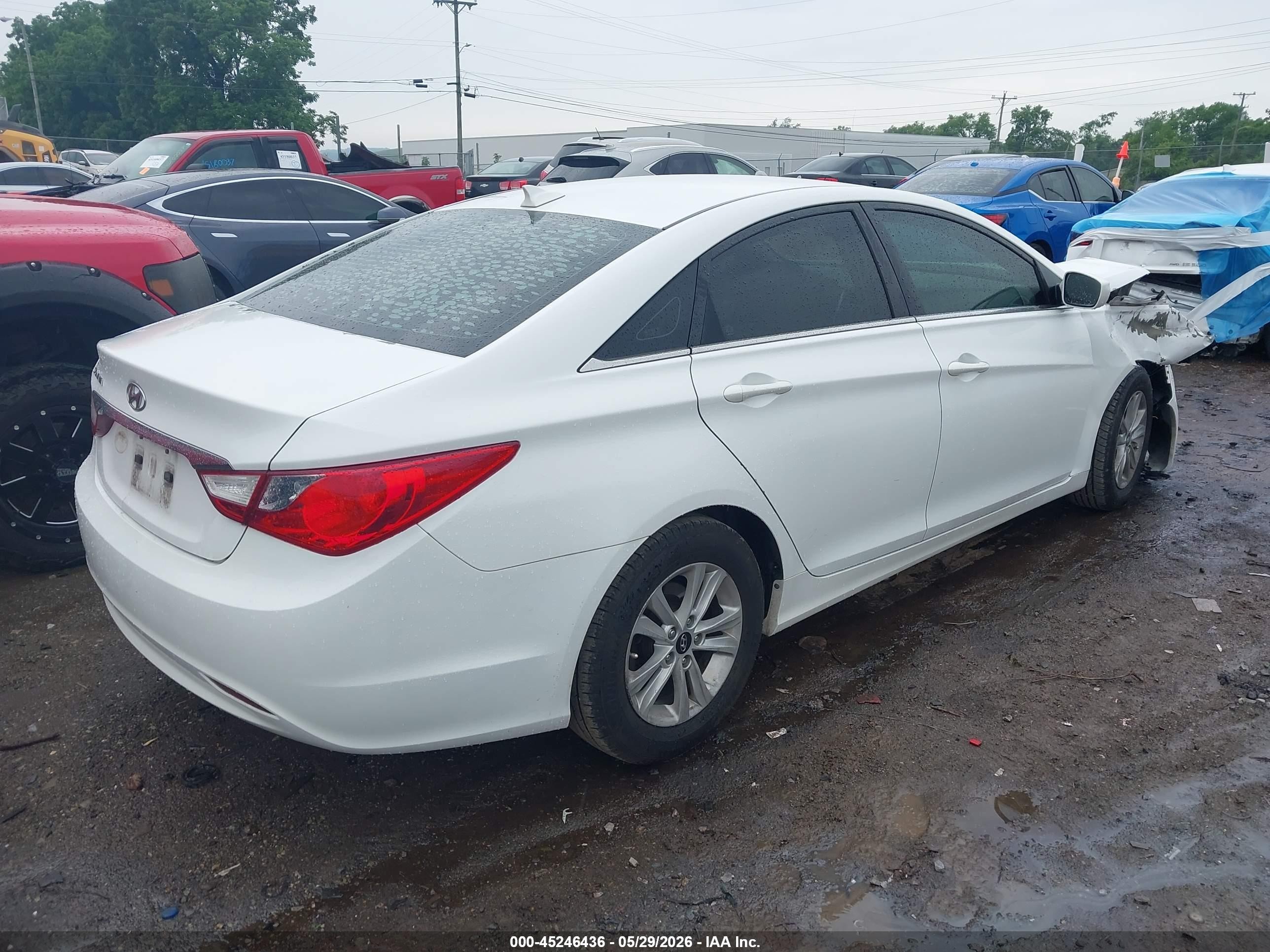 2013 Hyundai Sonata Gls White vin: 5NPEB4AC0DH549660