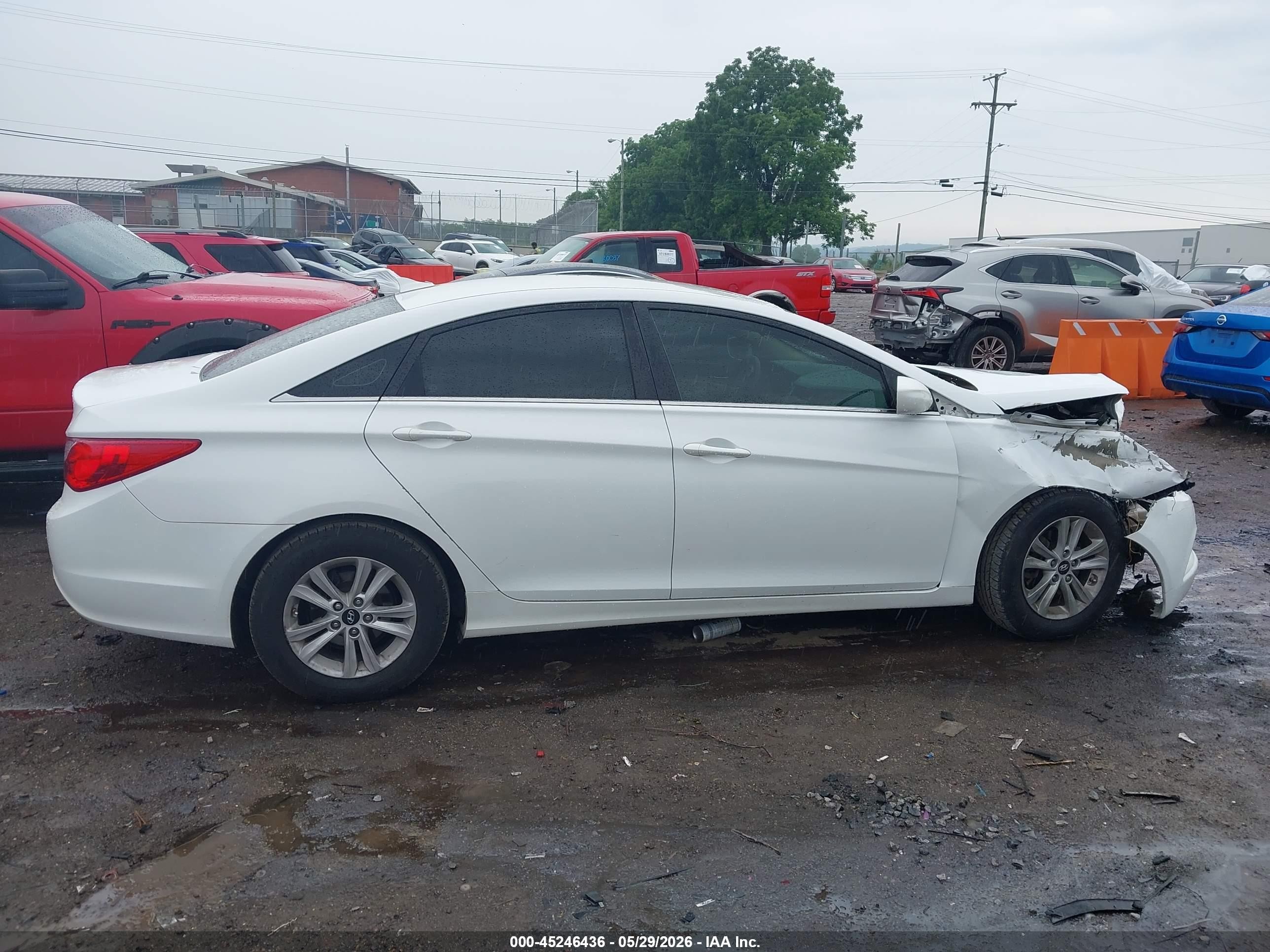 2013 Hyundai Sonata Gls White vin: 5NPEB4AC0DH549660