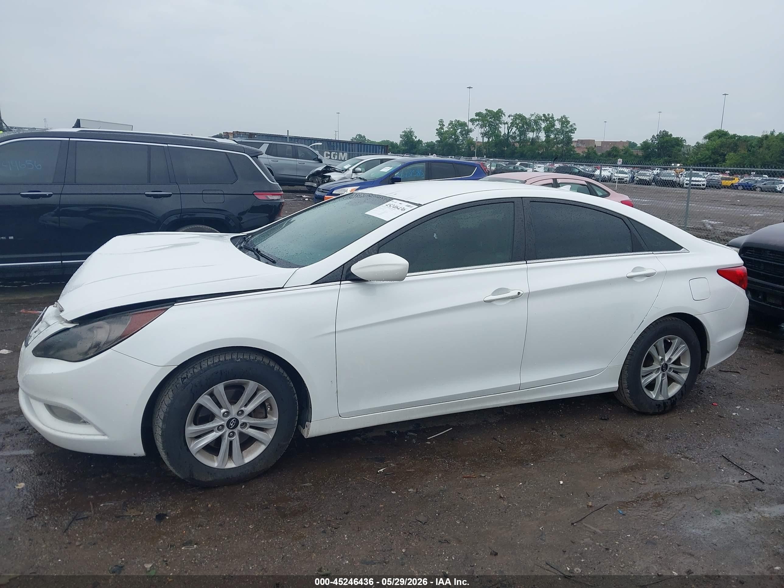 2013 Hyundai Sonata Gls White vin: 5NPEB4AC0DH549660