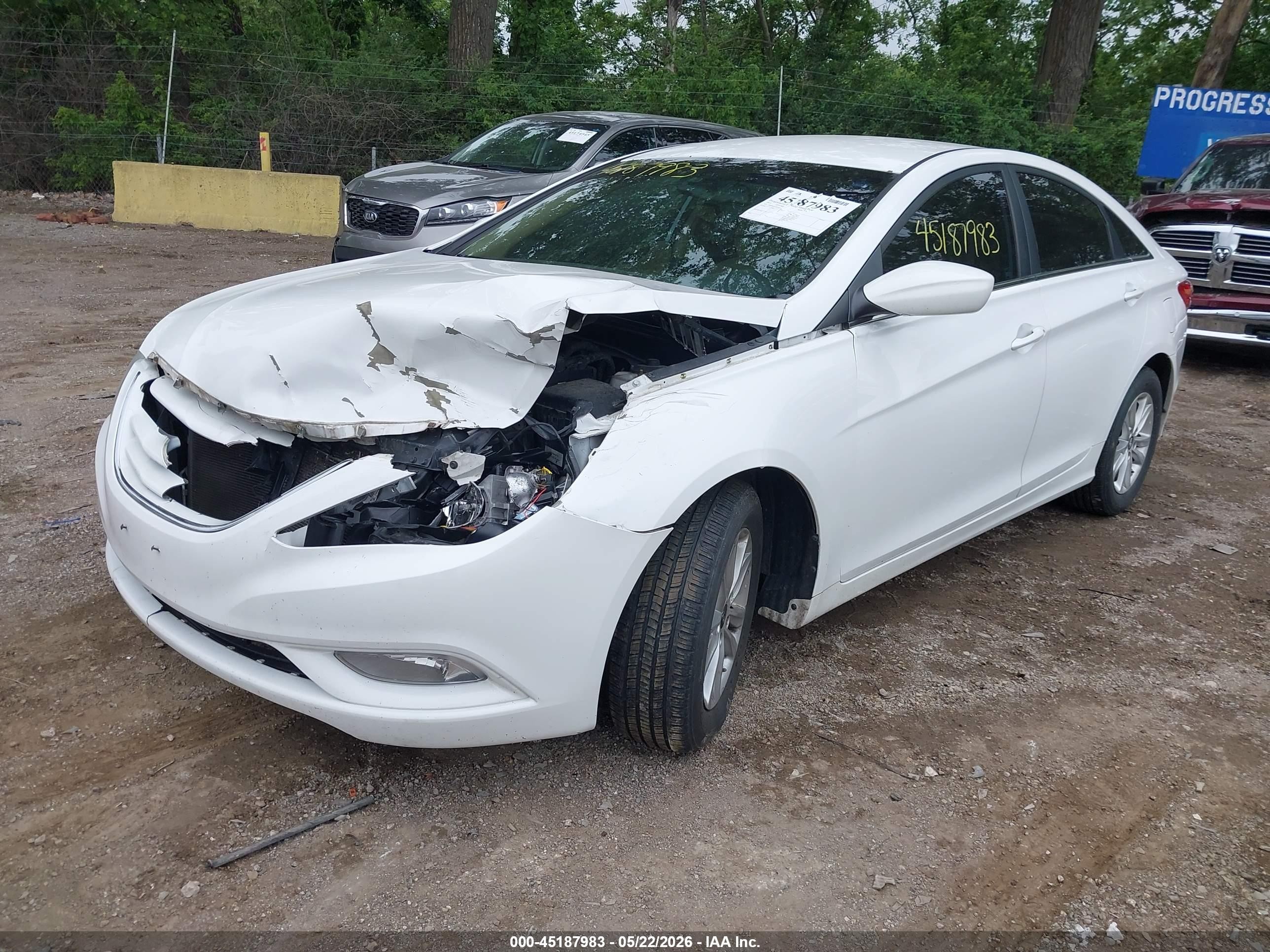 2013 Hyundai Sonata Gls White vin: 5NPEB4AC0DH551182